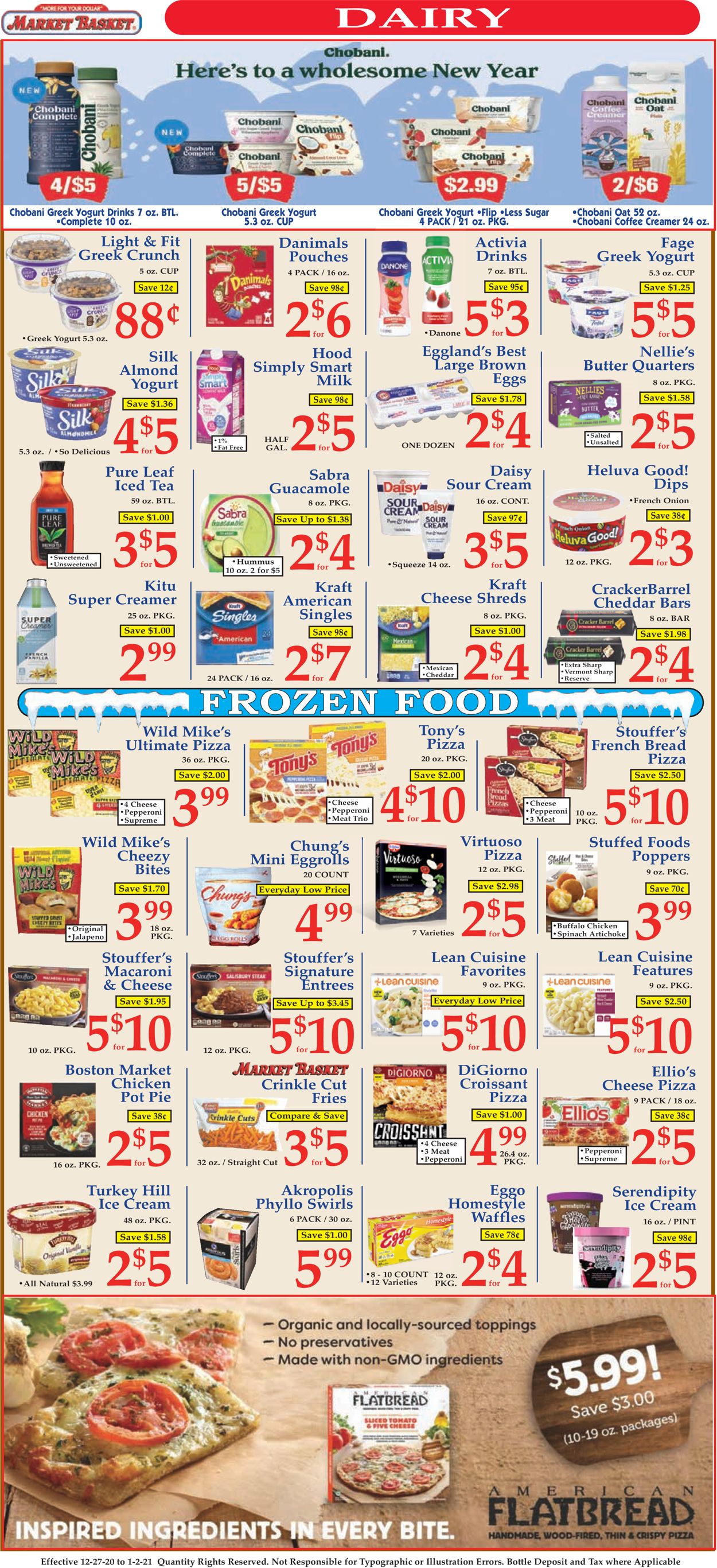 Catalogue Market Basket from 12/27/2020