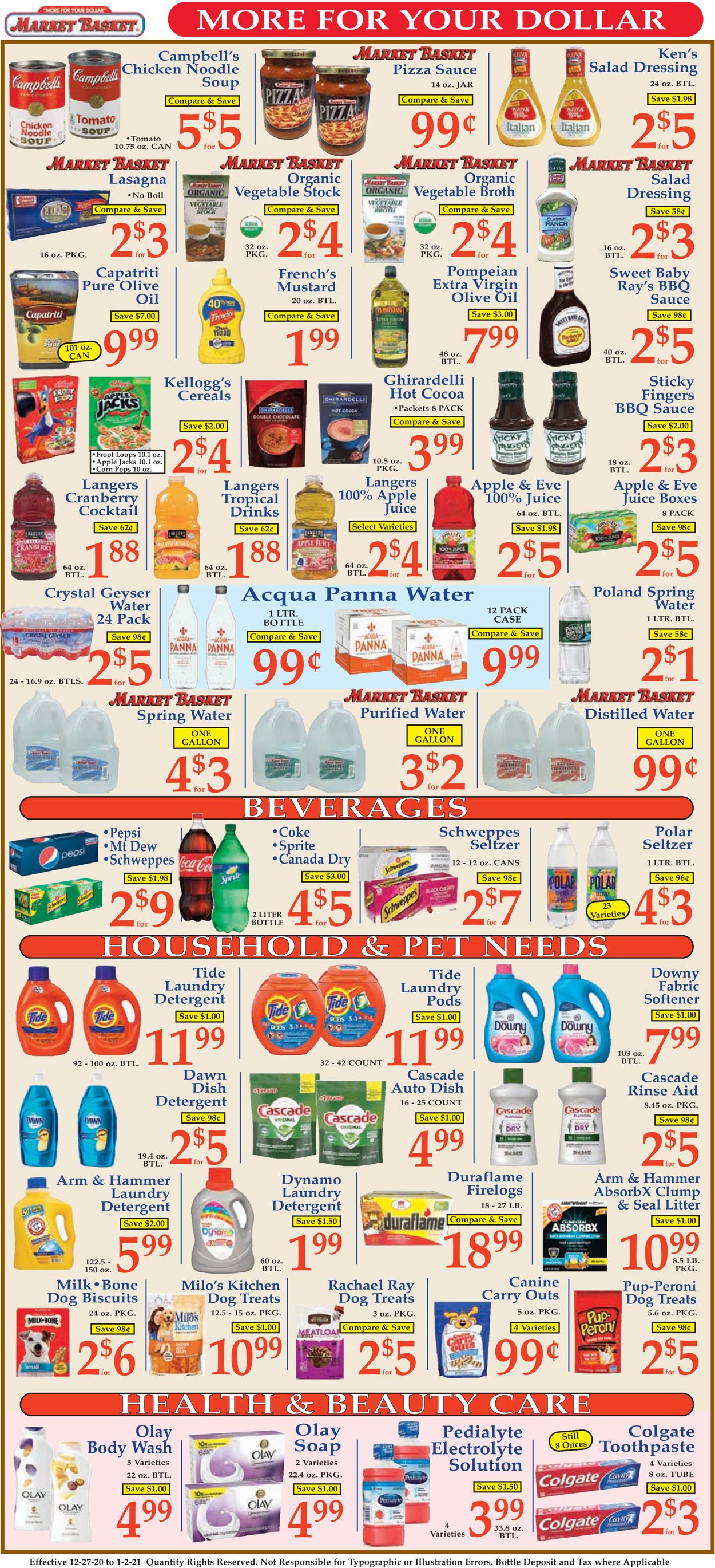 Catalogue Market Basket from 12/27/2020