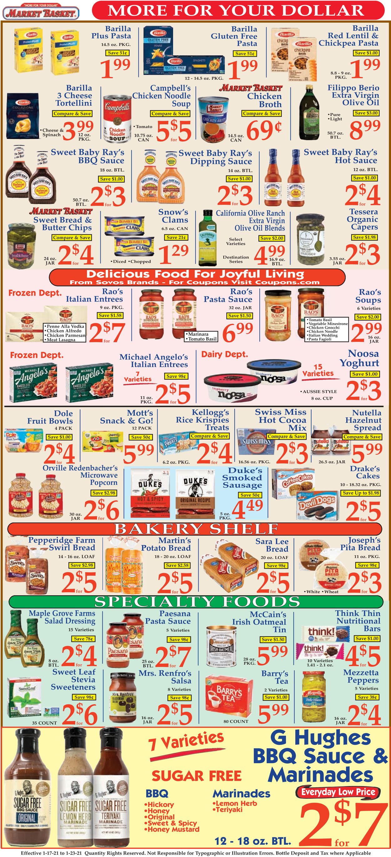 Catalogue Market Basket from 01/17/2021