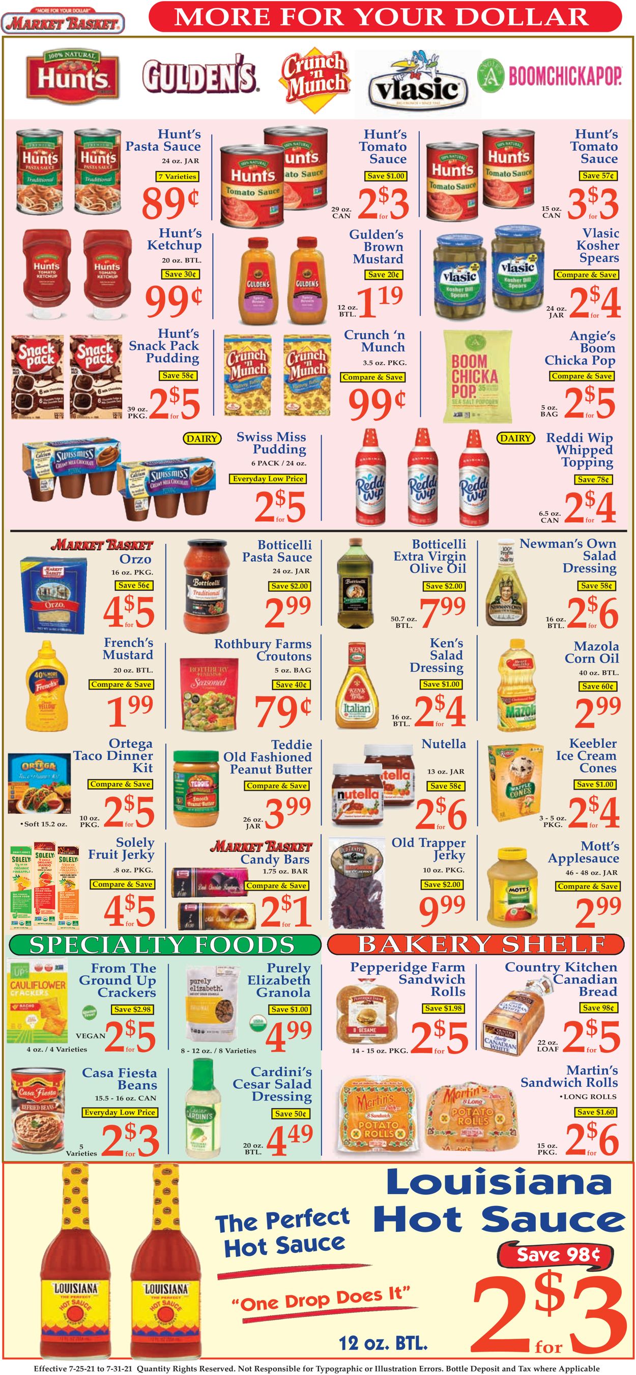 Catalogue Market Basket from 07/25/2021