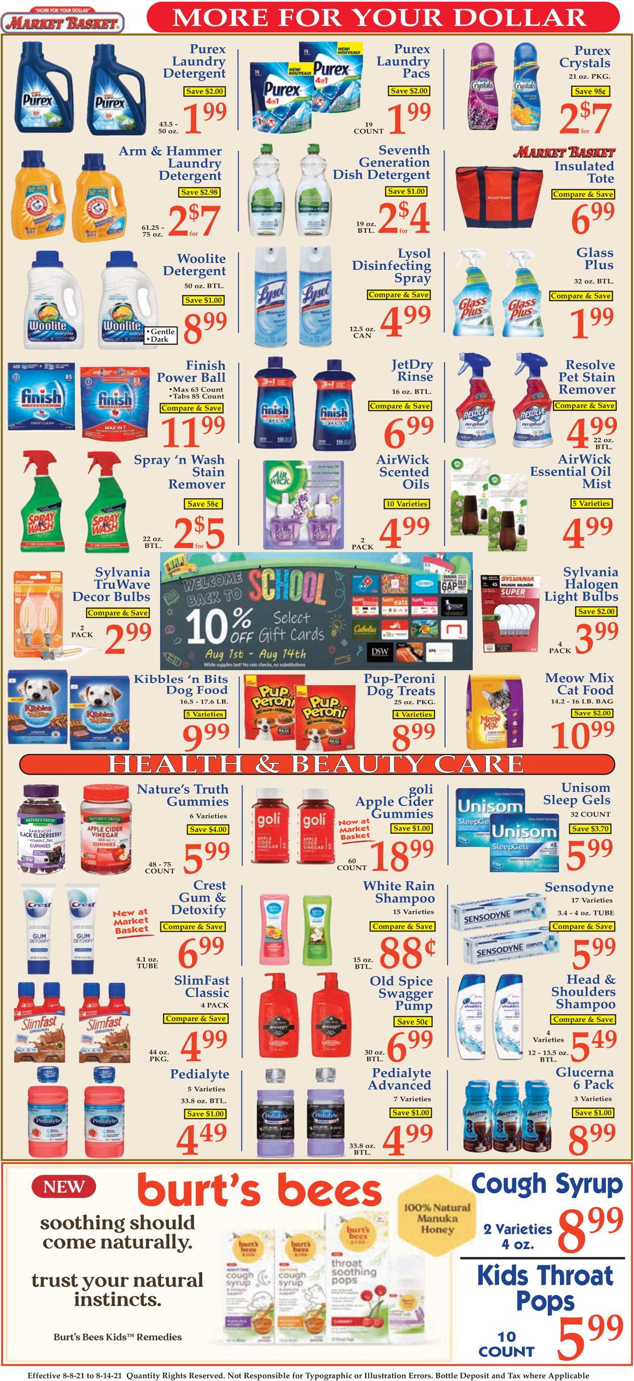 Catalogue Market Basket from 08/08/2021