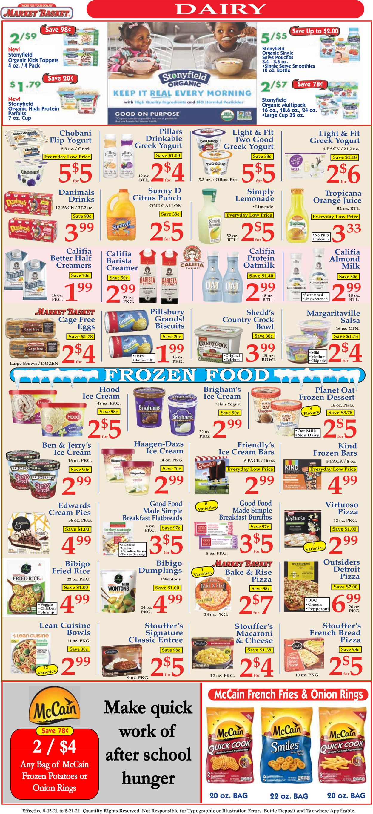 Catalogue Market Basket from 08/15/2021