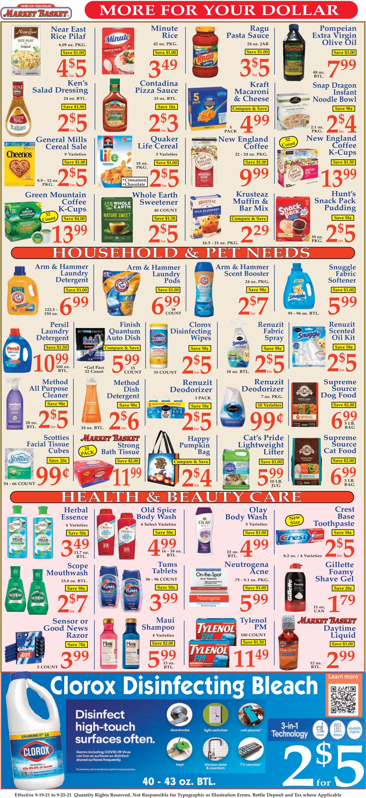 Catalogue Market Basket from 09/19/2021