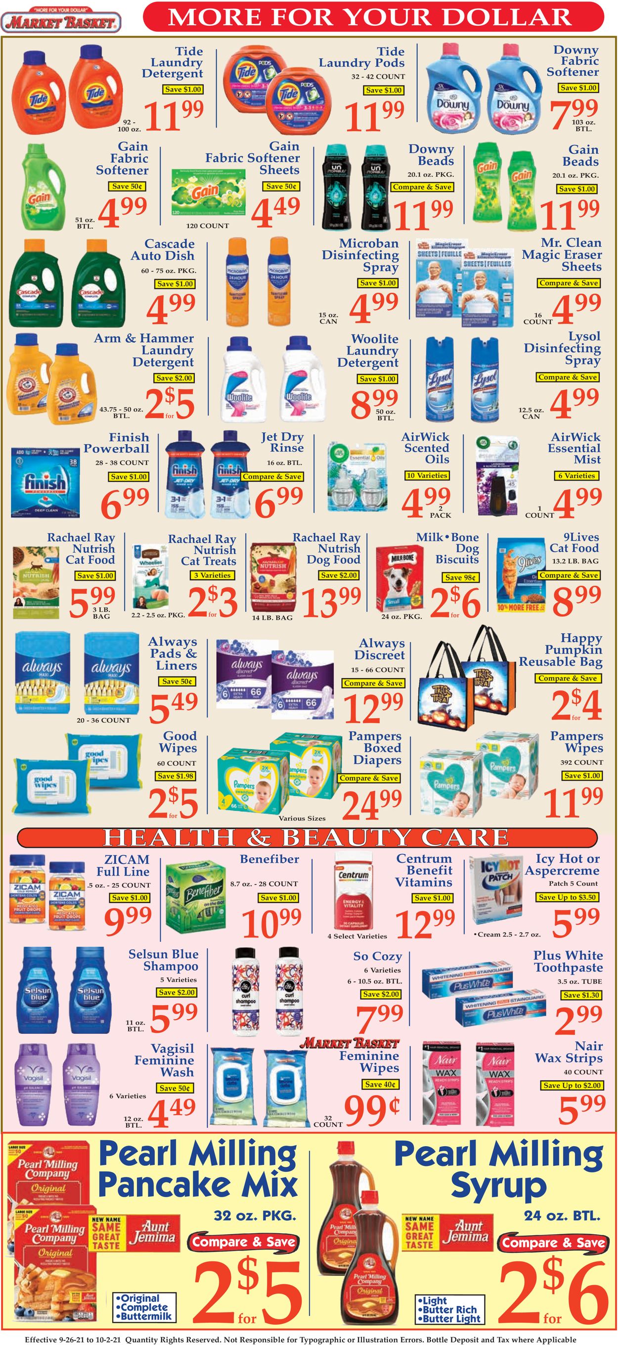 Catalogue Market Basket from 09/26/2021