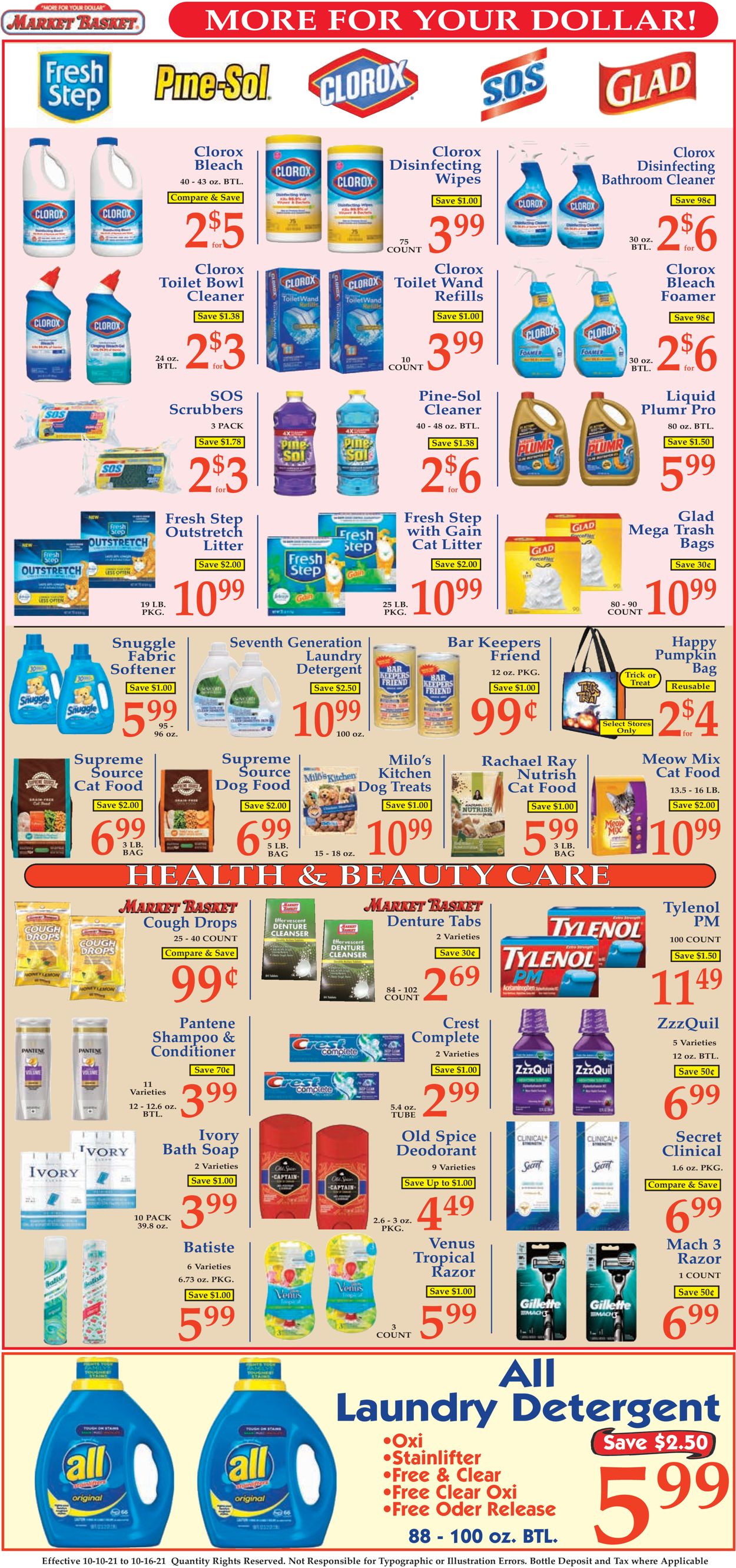 Catalogue Market Basket from 10/10/2021