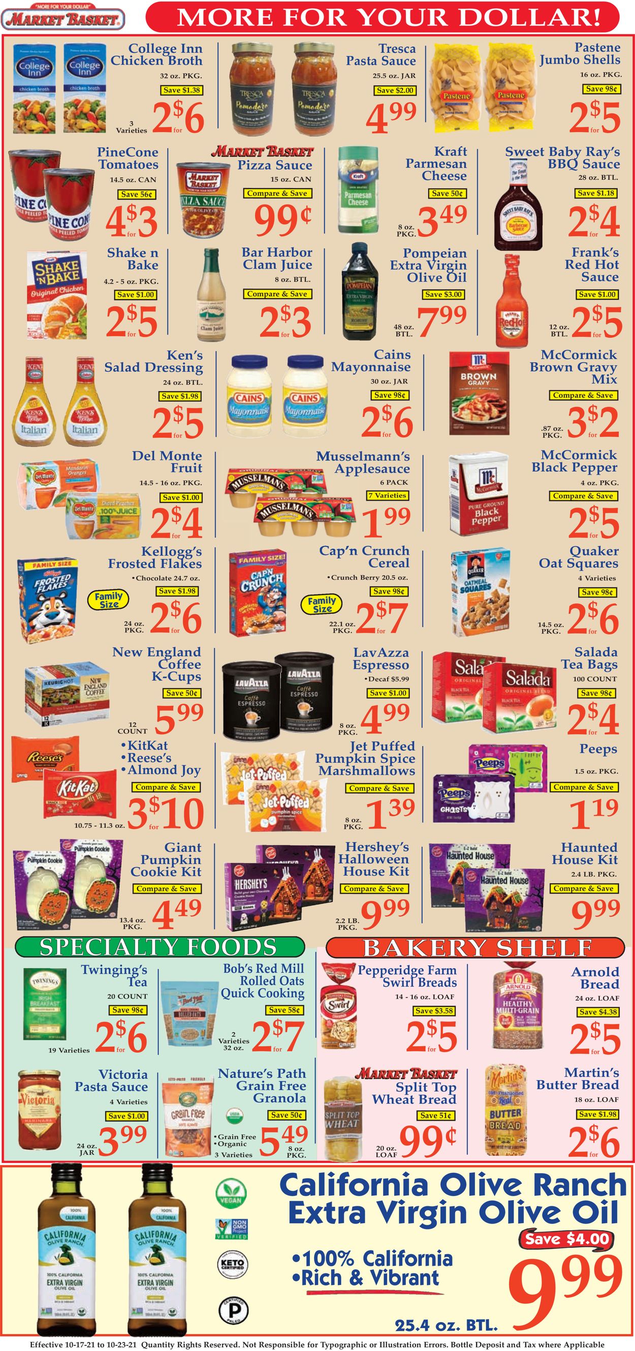 Catalogue Market Basket from 10/17/2021