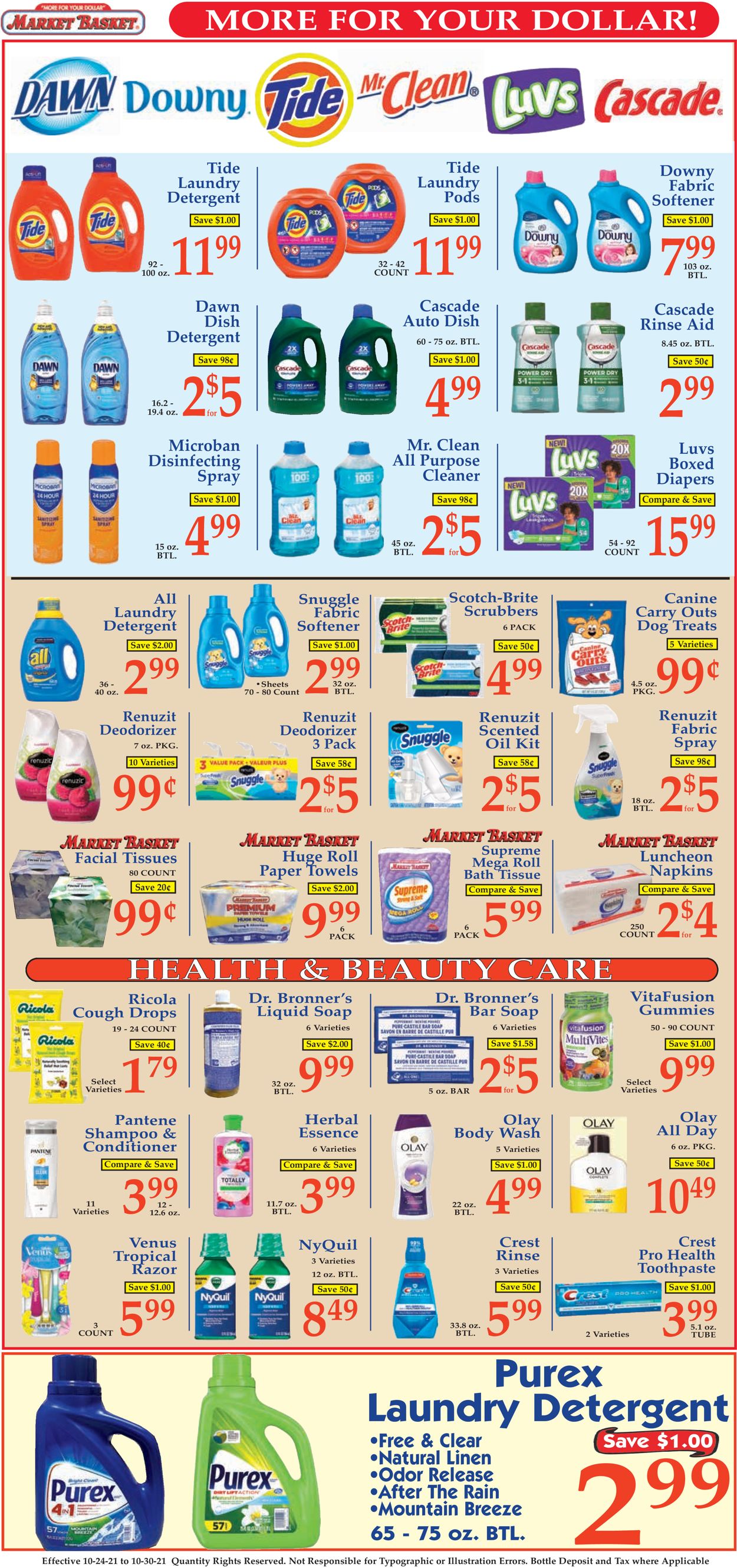 Catalogue Market Basket from 10/24/2021