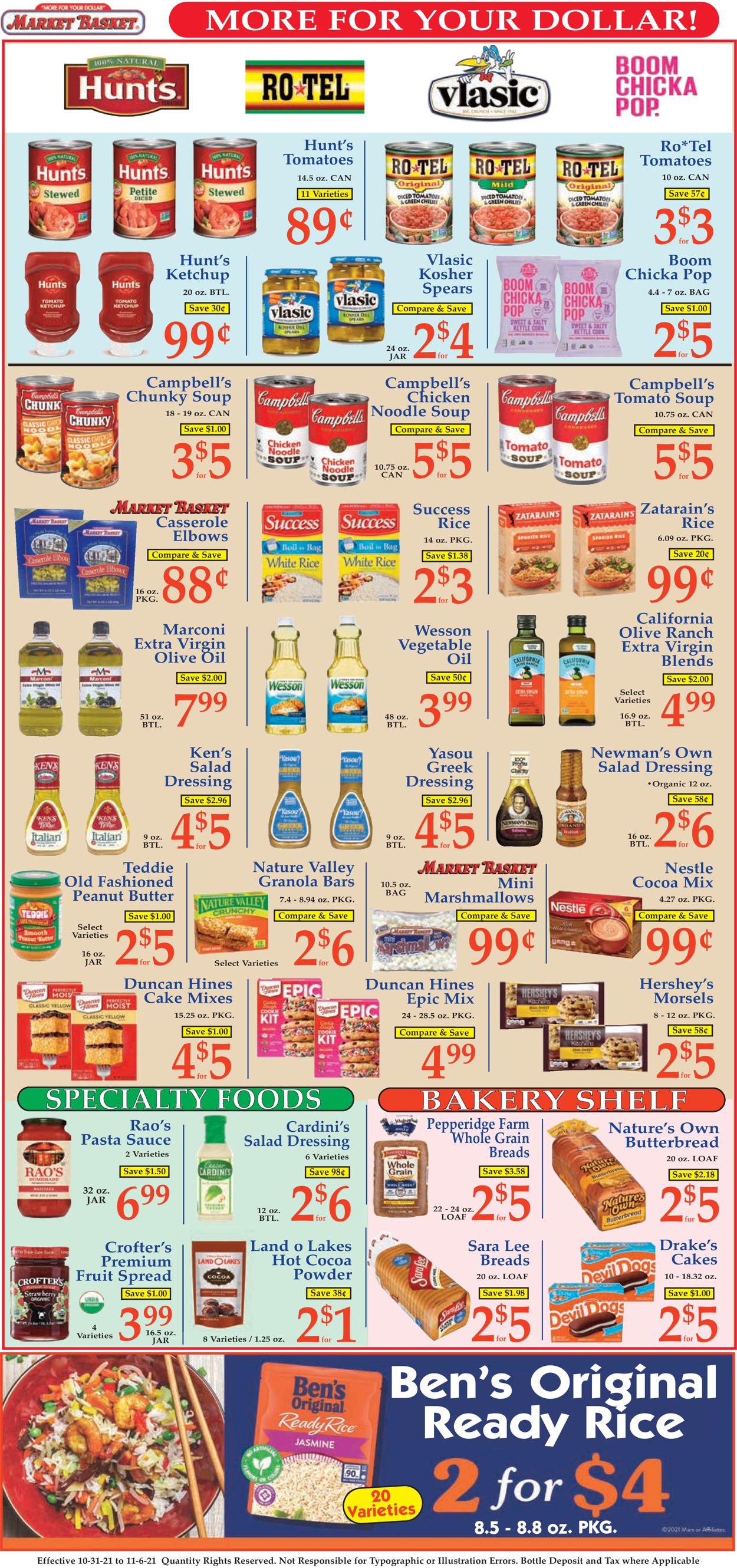 Catalogue Market Basket from 10/31/2021