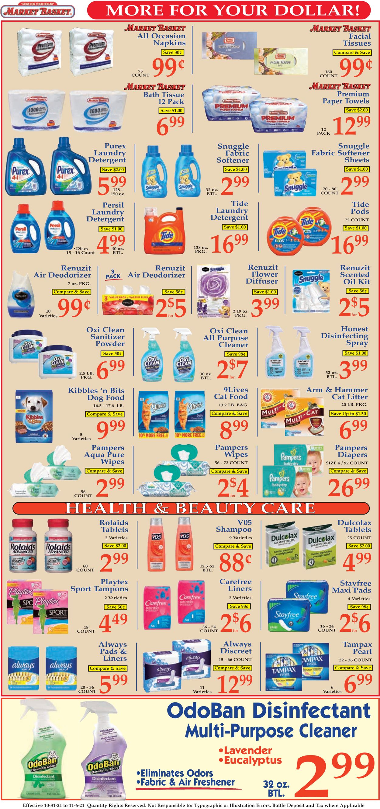 Catalogue Market Basket from 10/31/2021
