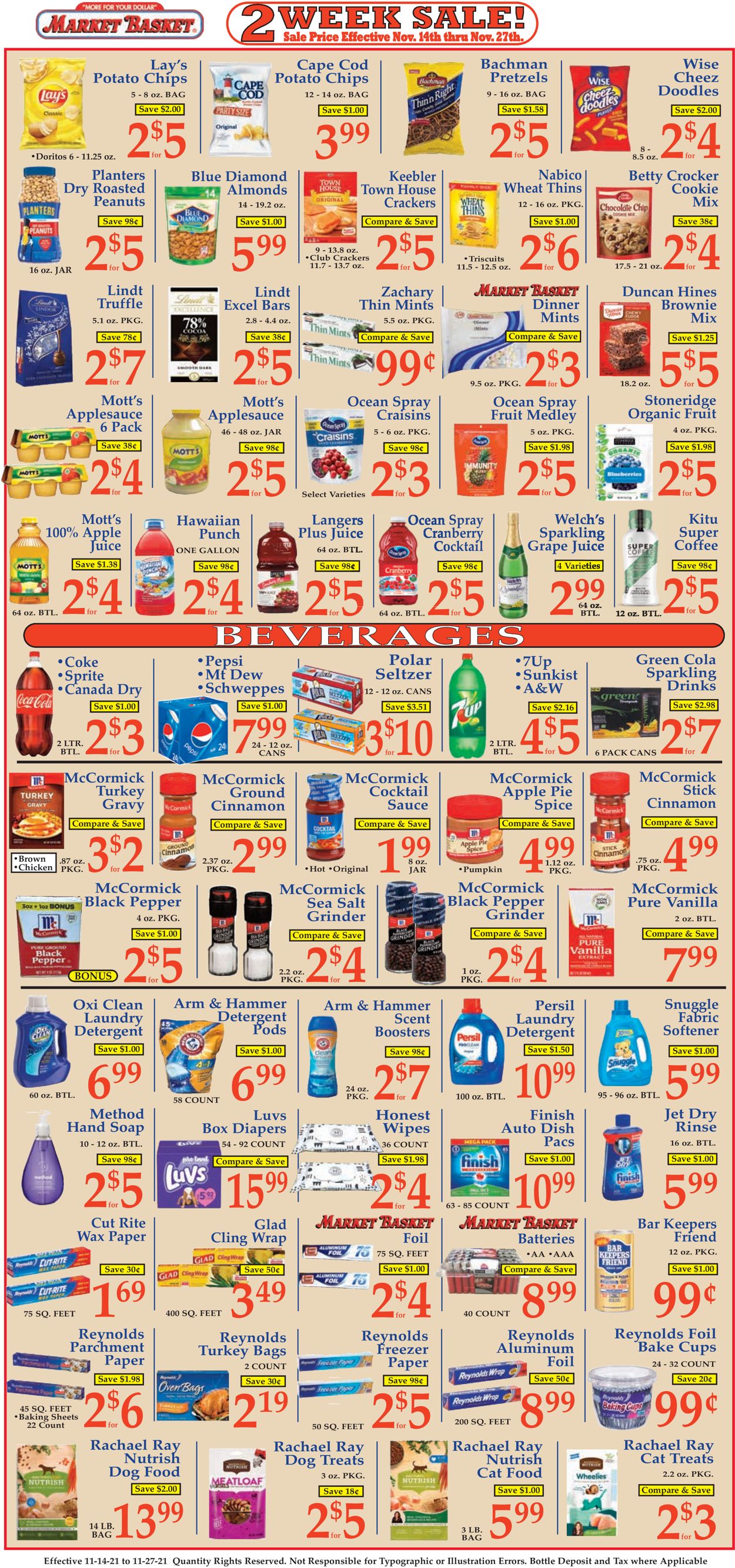 Catalogue Market Basket from 11/14/2021