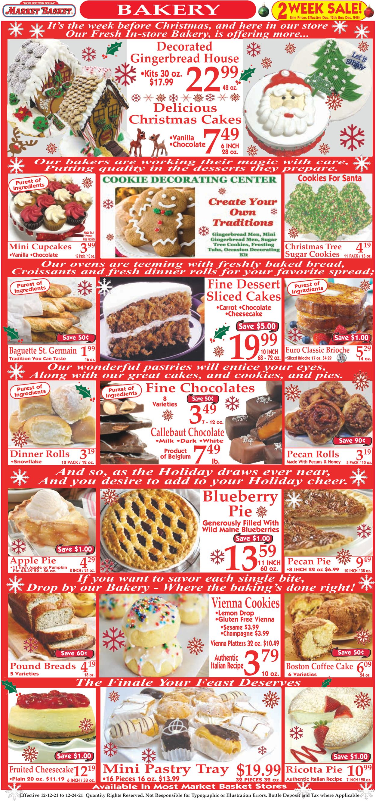 Catalogue Market Basket CHRISTMAS 2021 from 12/12/2021
