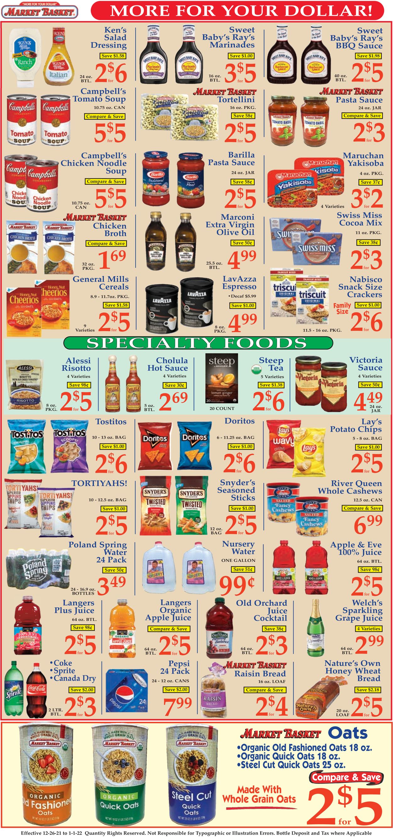 Catalogue Market Basket from 12/26/2021