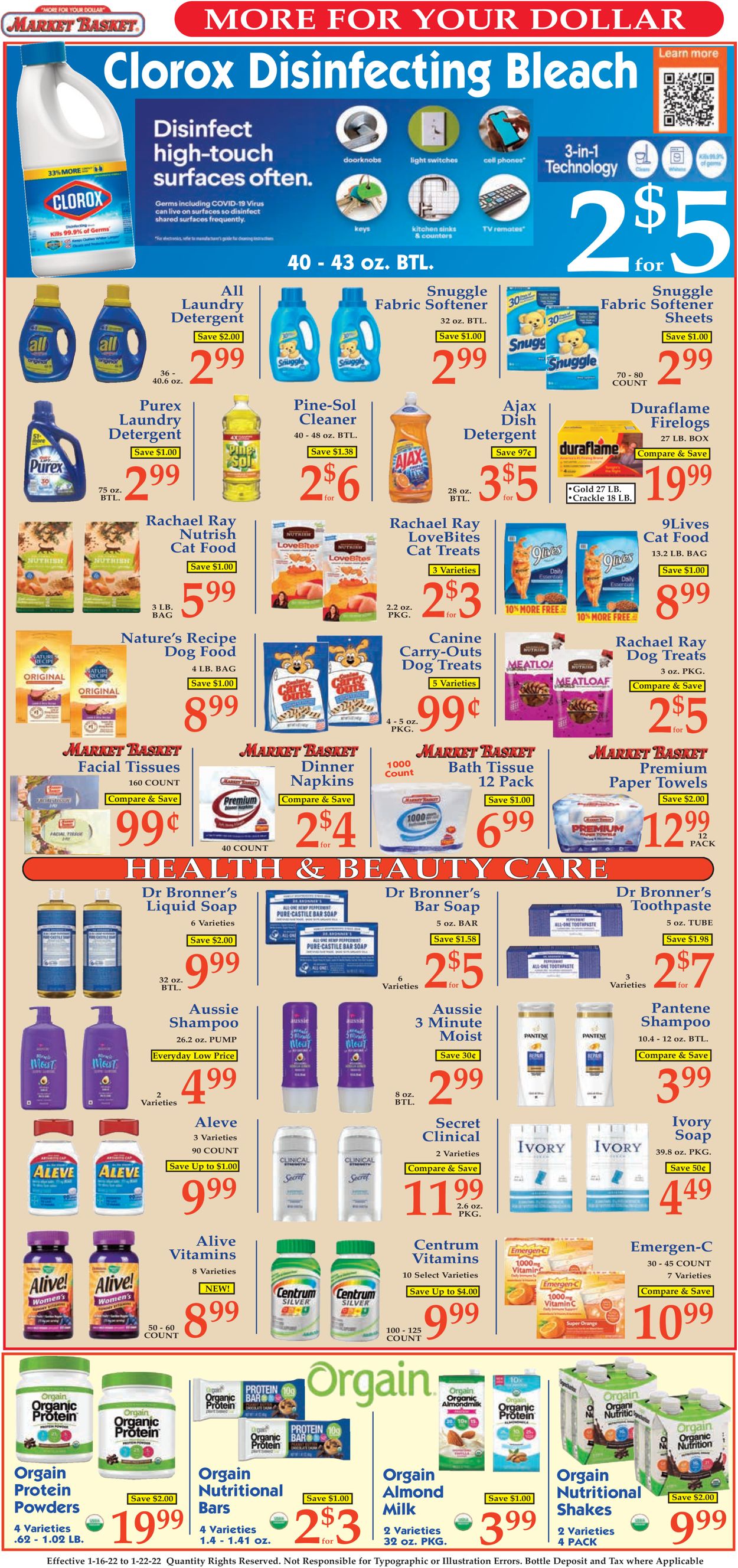 Catalogue Market Basket from 01/16/2022