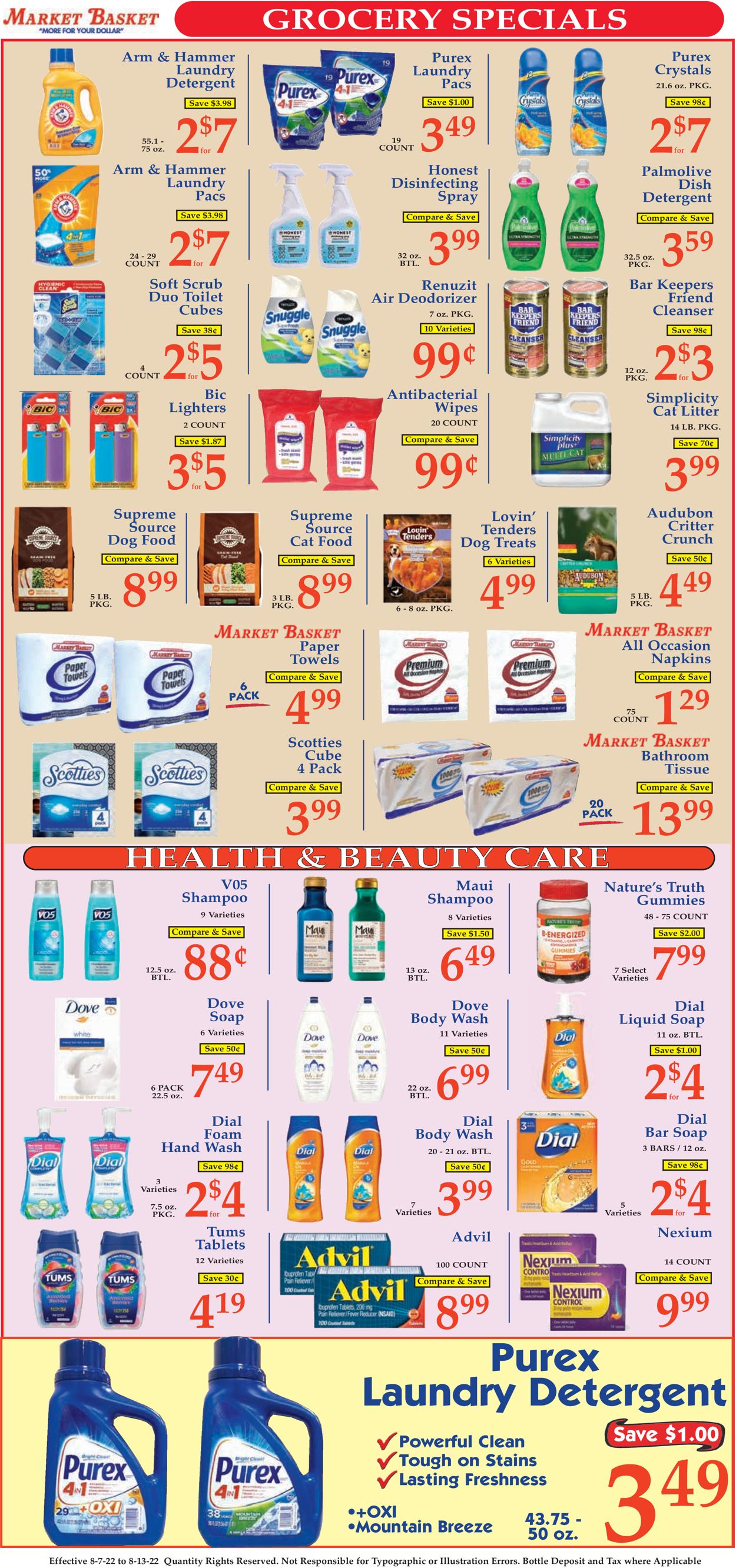 Catalogue Market Basket from 08/07/2022