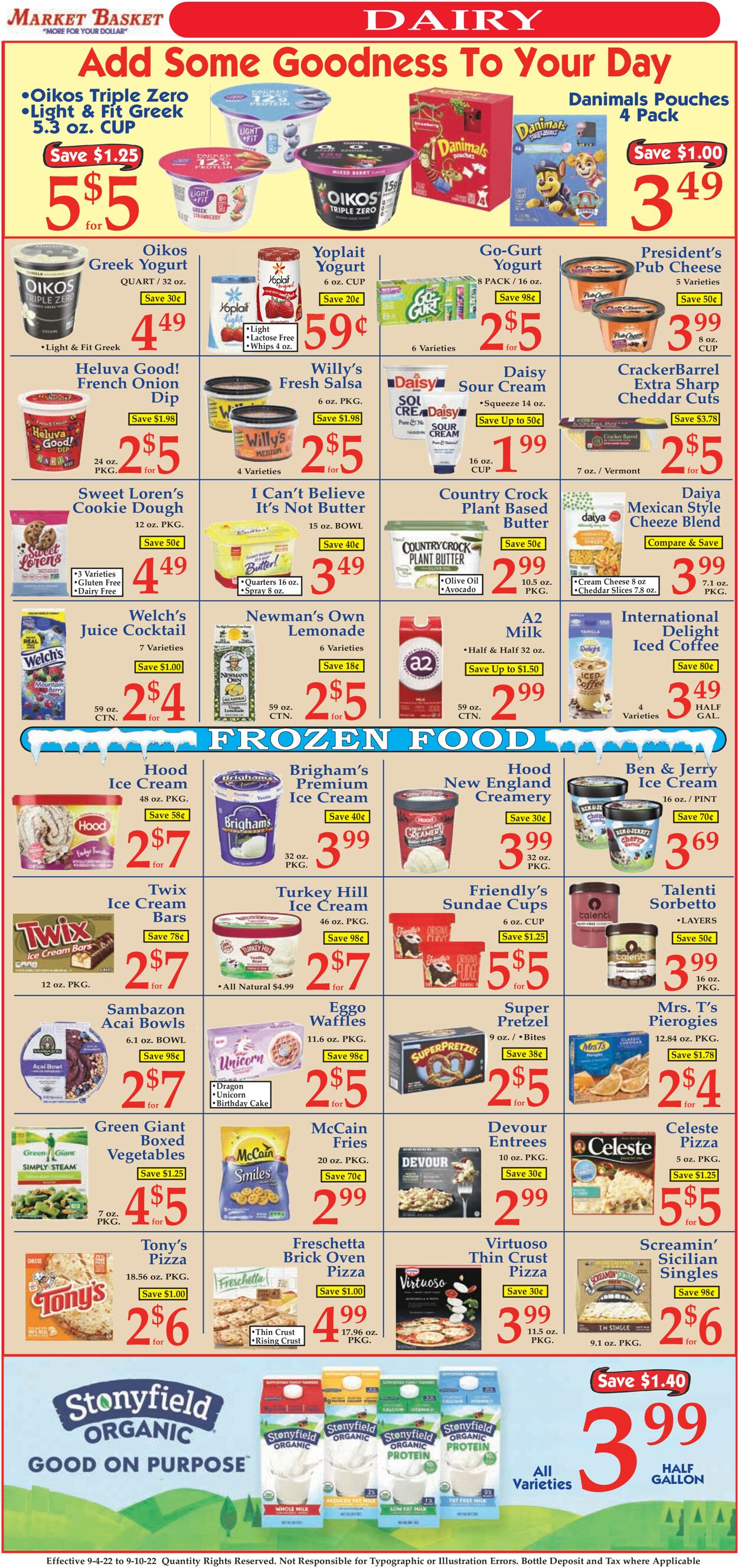 Catalogue Market Basket from 09/04/2022