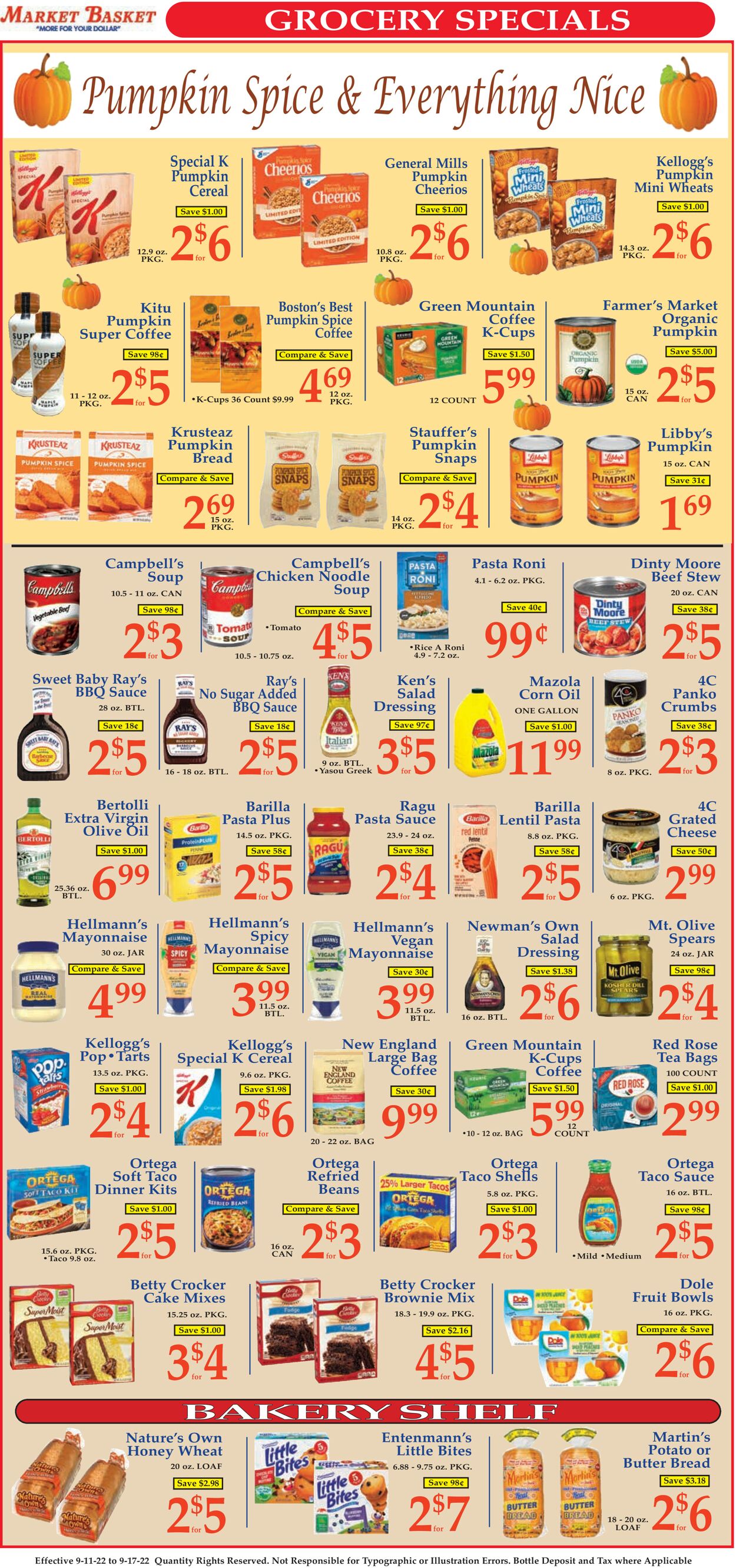 Catalogue Market Basket from 09/11/2022