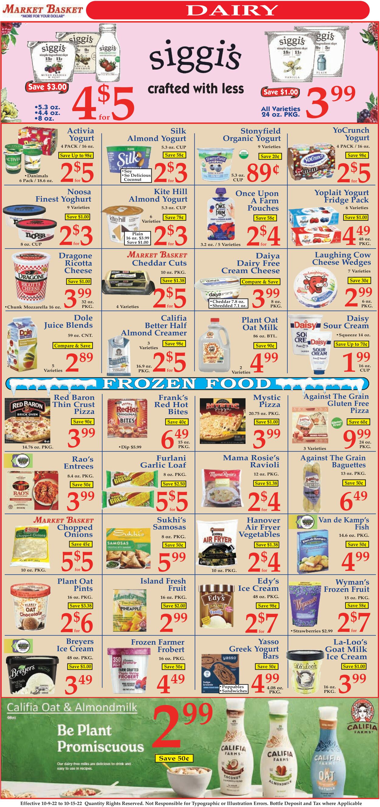 Catalogue Market Basket from 10/09/2022
