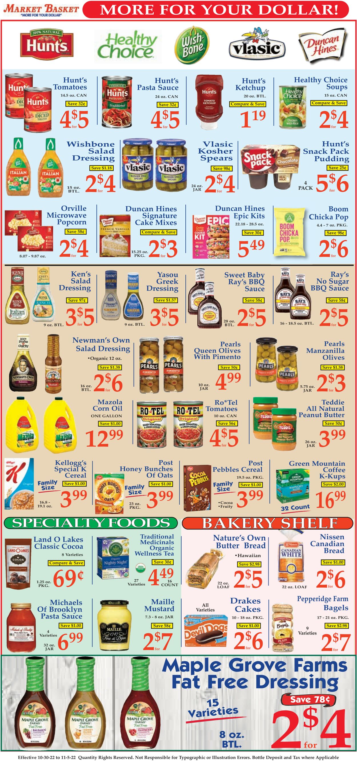 Catalogue Market Basket from 10/30/2022