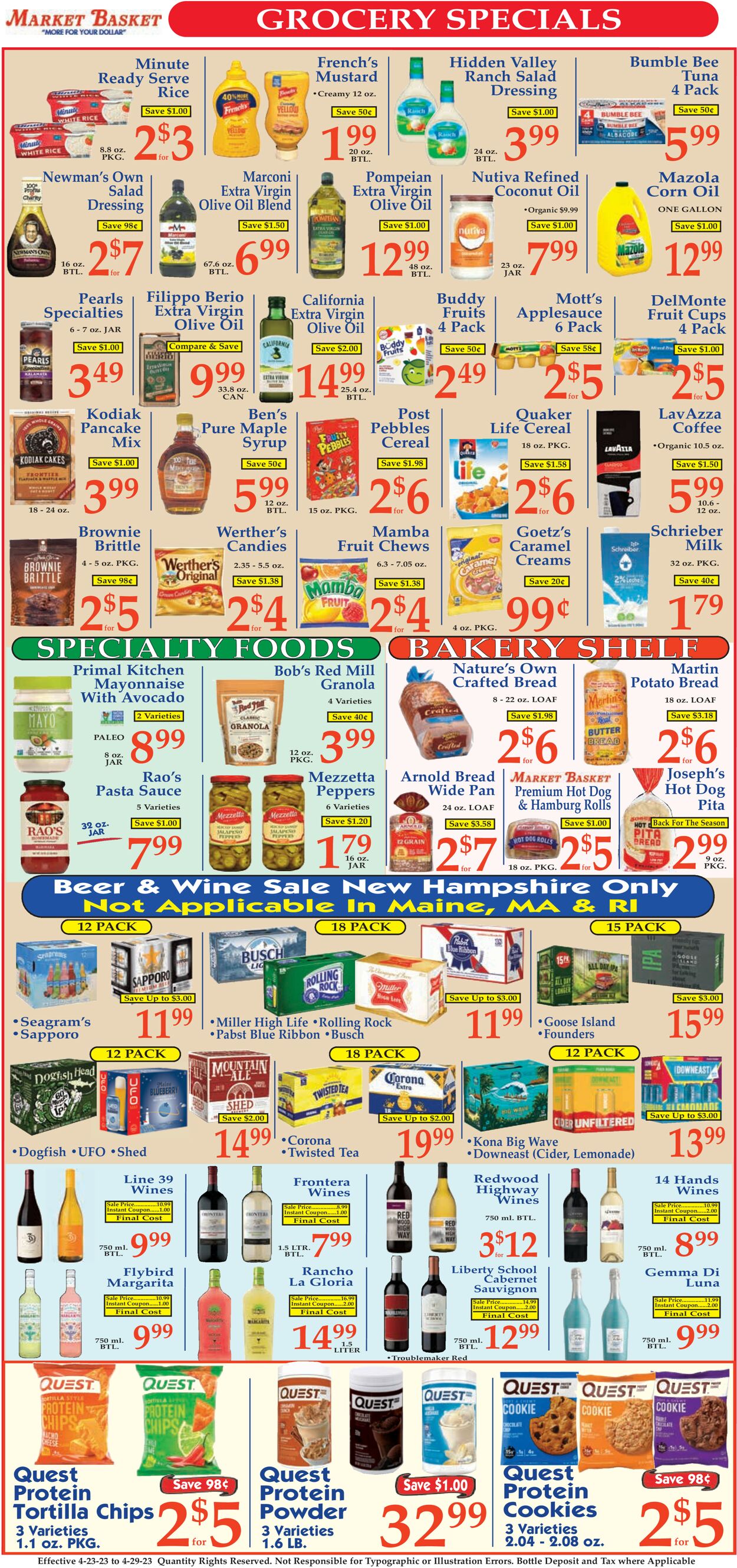 Catalogue Market Basket from 04/23/2023