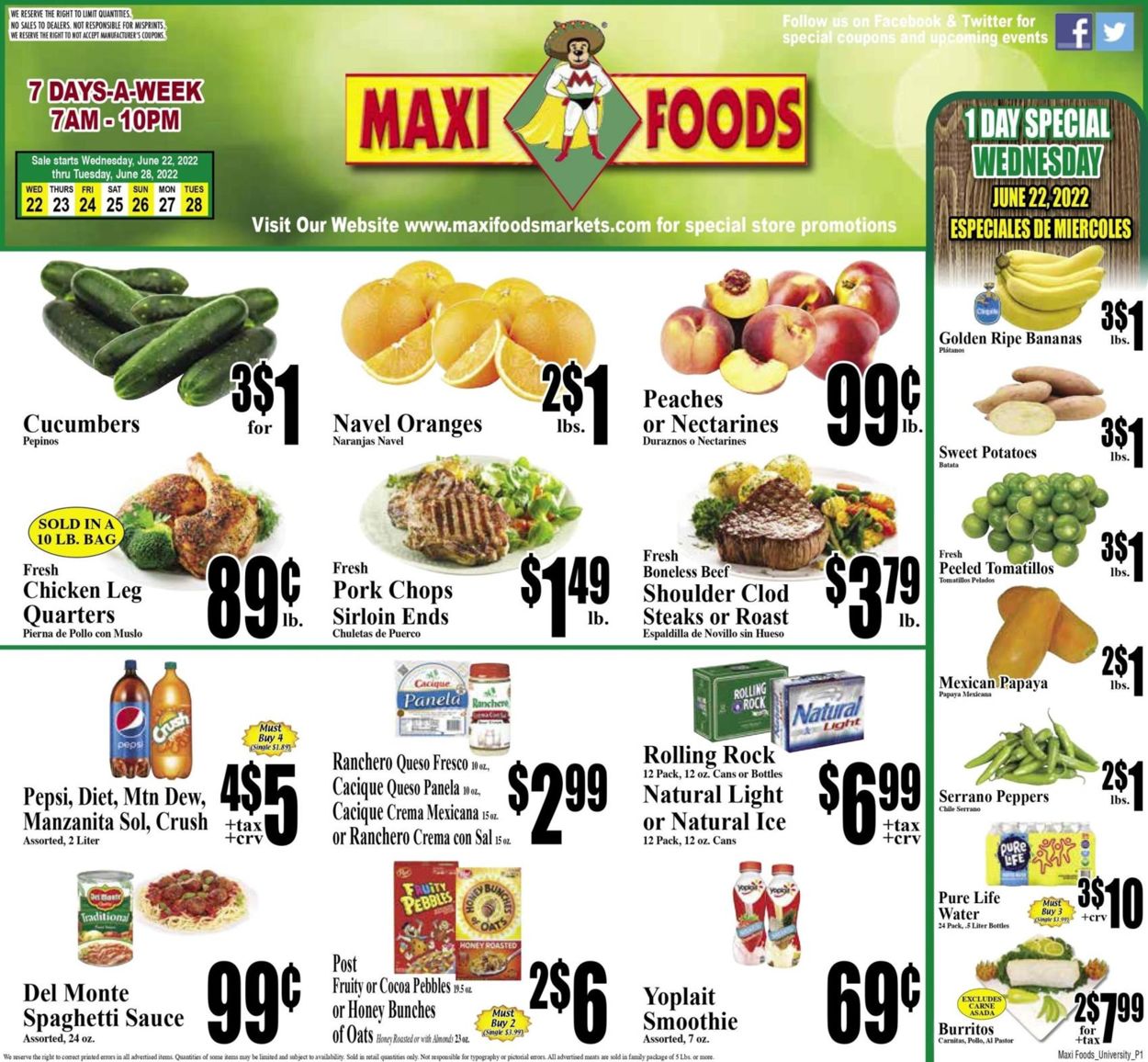 Catalogue Maxi Foods from 06/22/2022