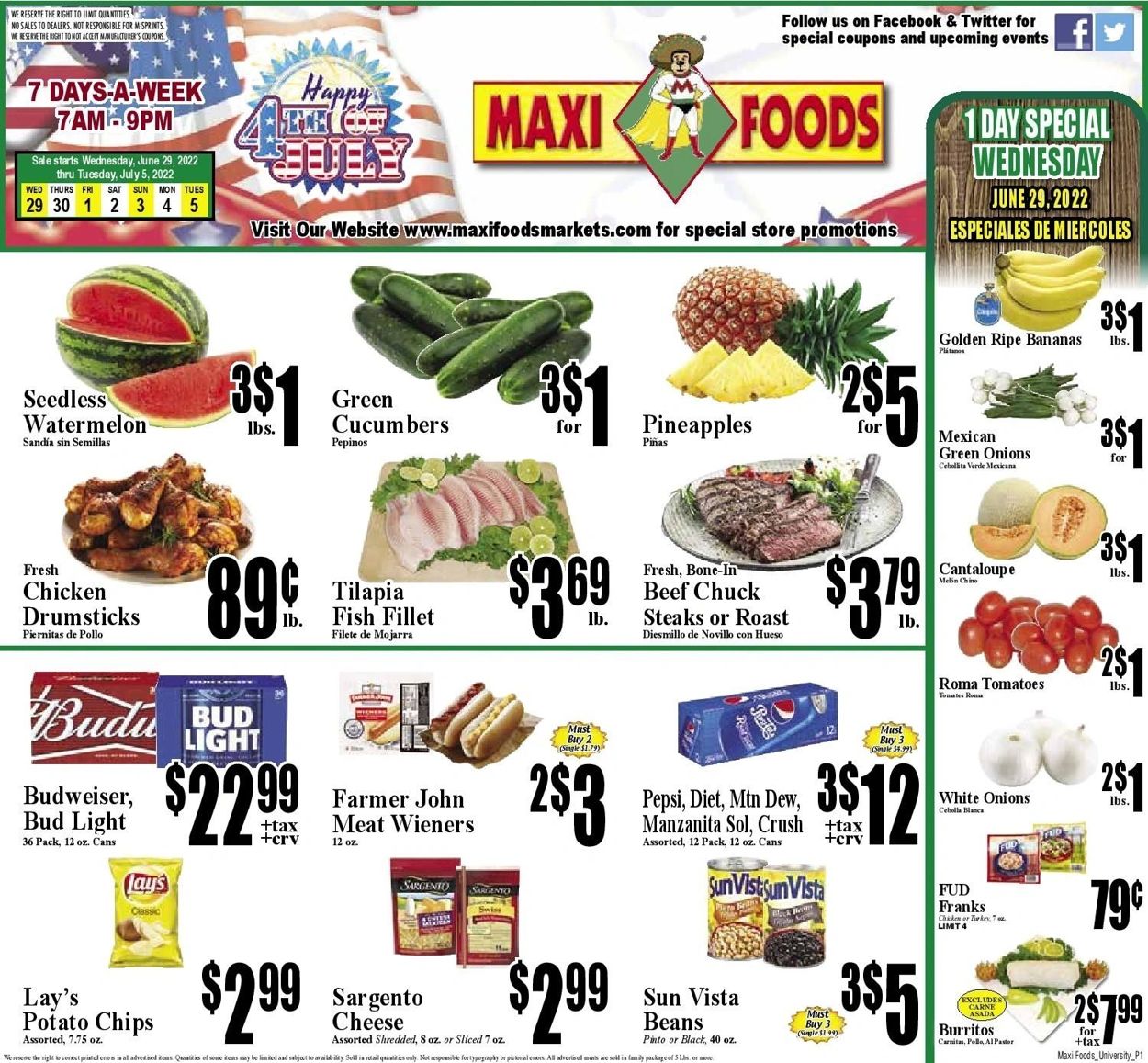Catalogue Maxi Foods from 06/29/2022