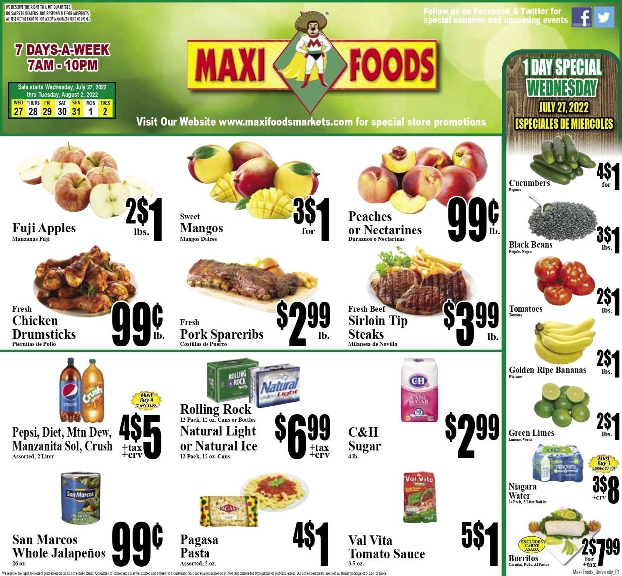 Catalogue Maxi Foods from 07/27/2022