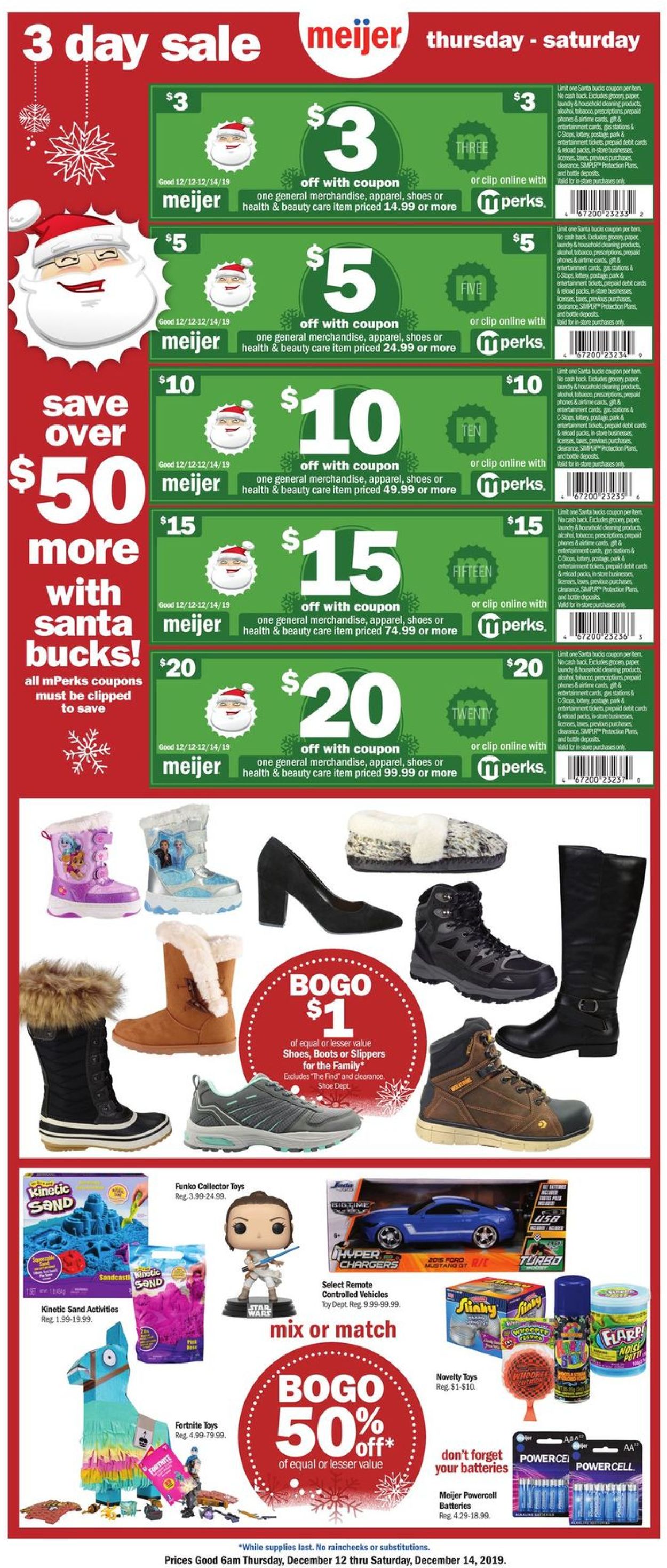 meijer buy one get one for $1 shoes 2019