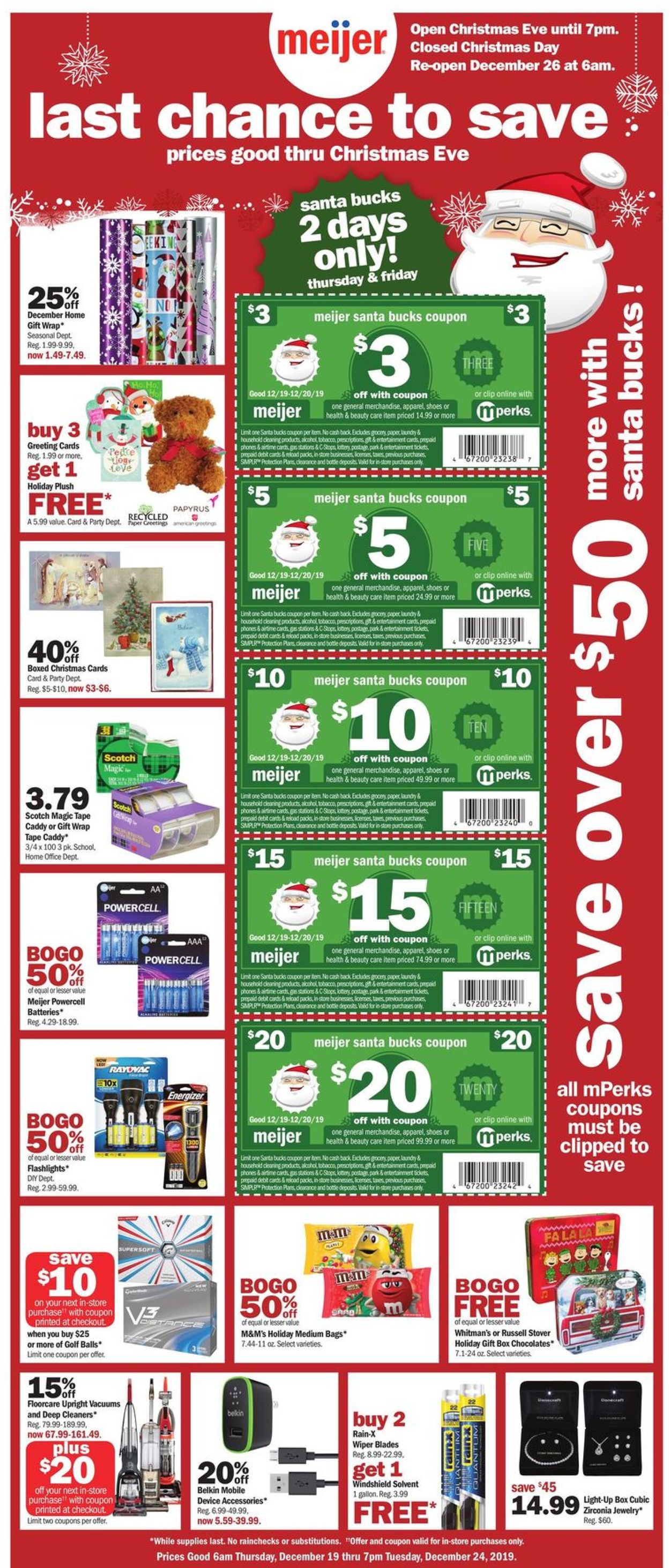 Catalogue Meijer - Christmas Ad 2019 from 12/19/2019
