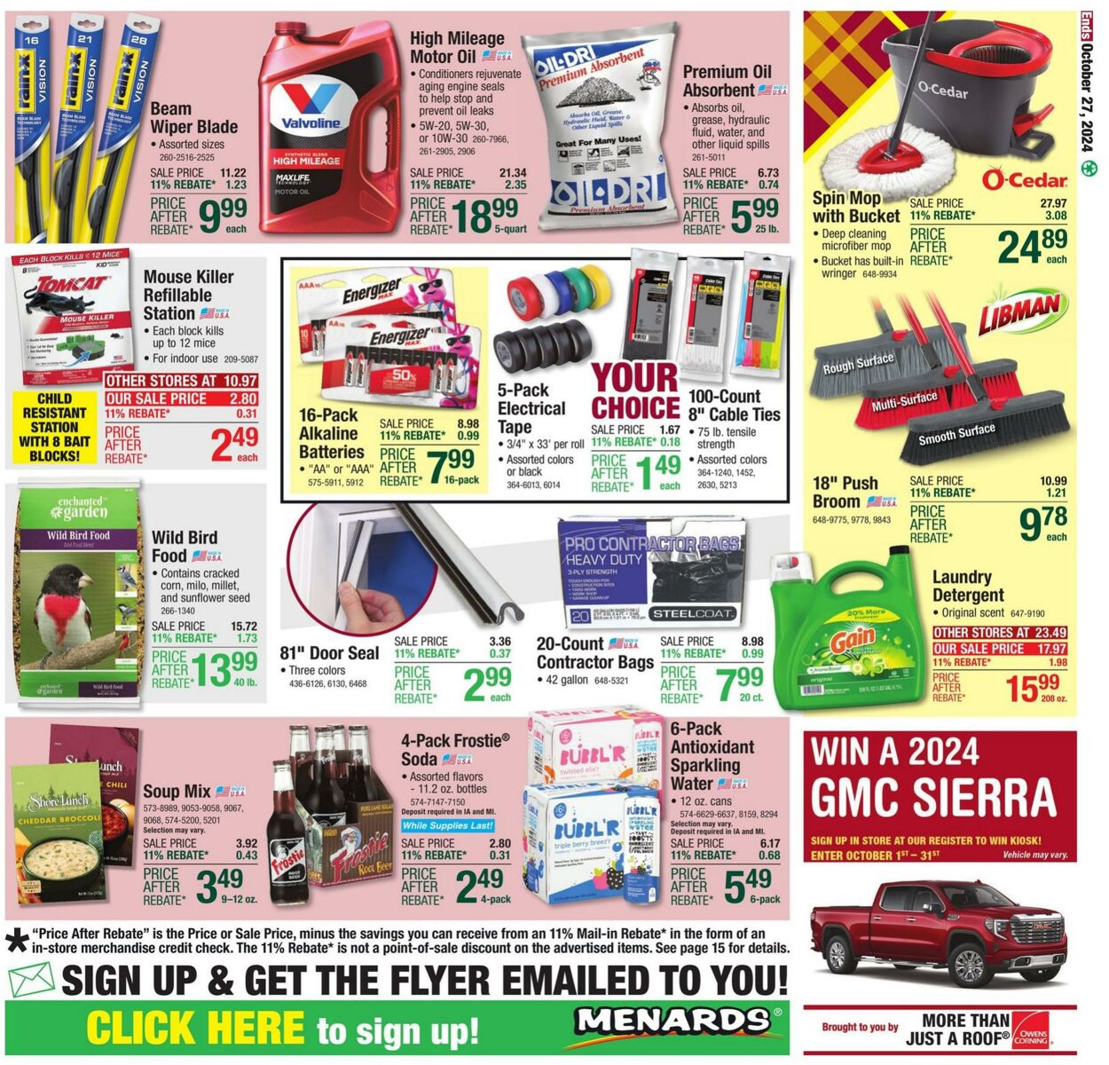 Catalogue Menards from 10/16/2024