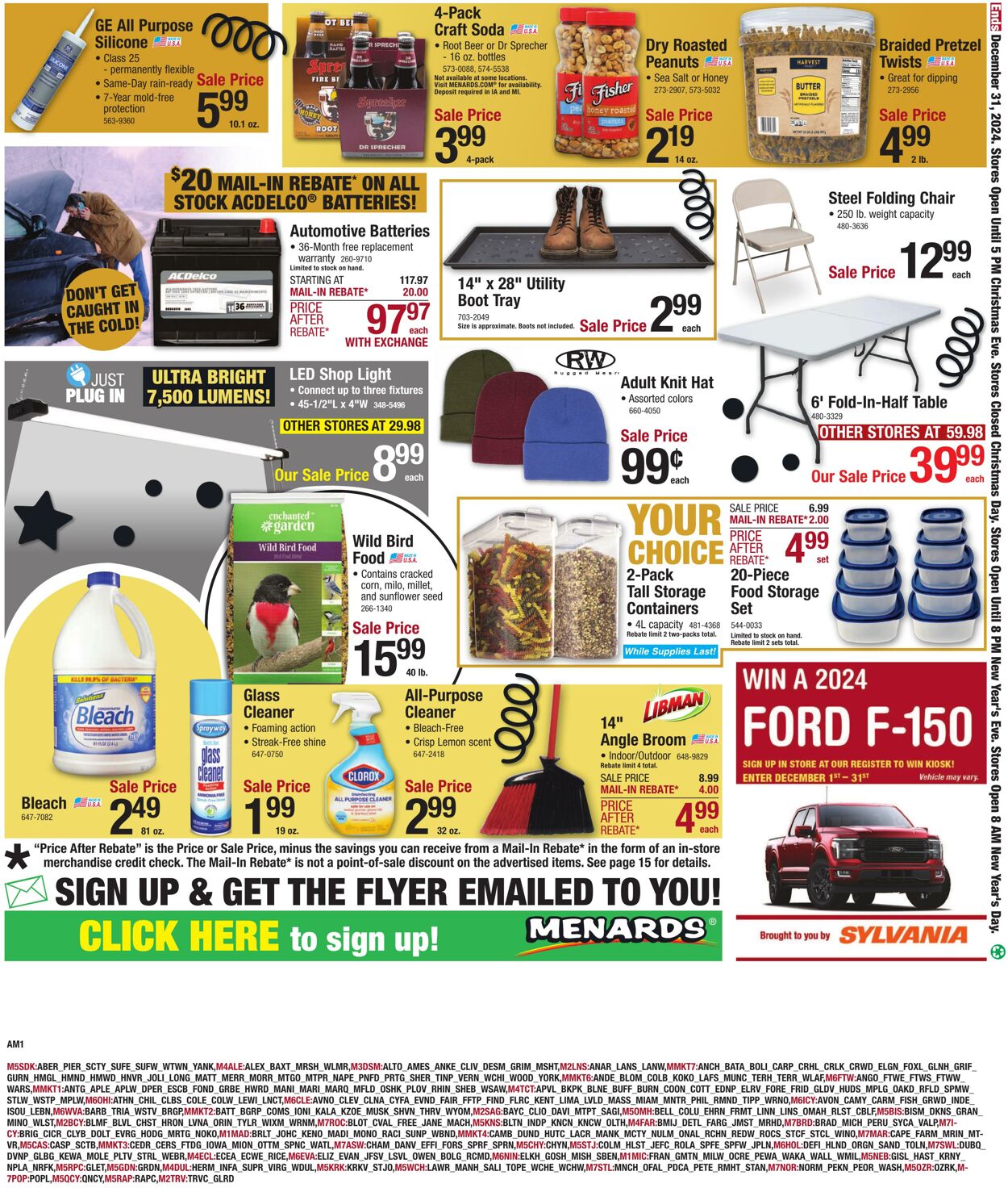 Catalogue Menards from 12/18/2024