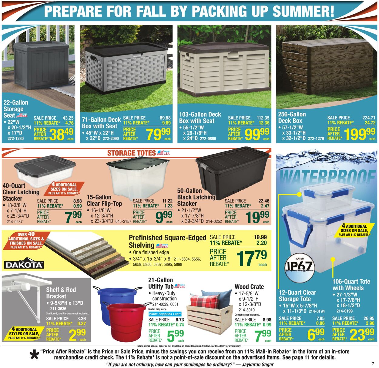 Catalogue Menards from 08/20/2025