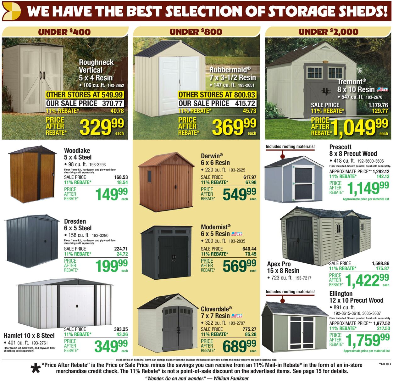 Catalogue Menards from 10/15/2025