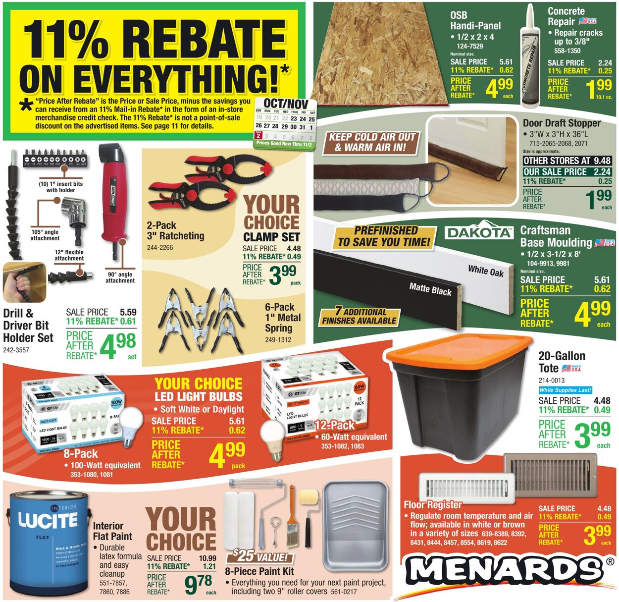 Catalogue Menards from 10/22/2025
