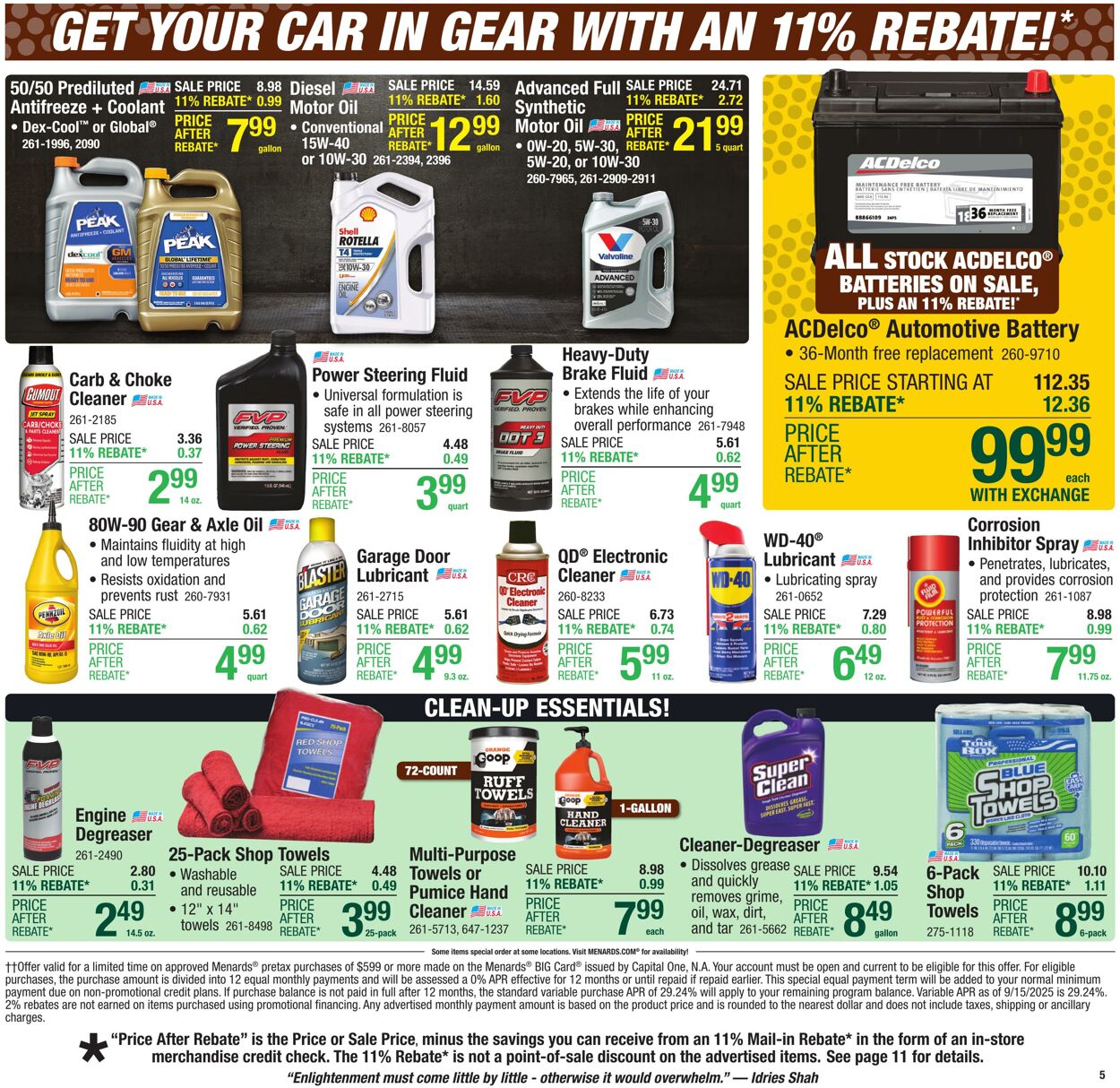 Catalogue Menards from 10/29/2025