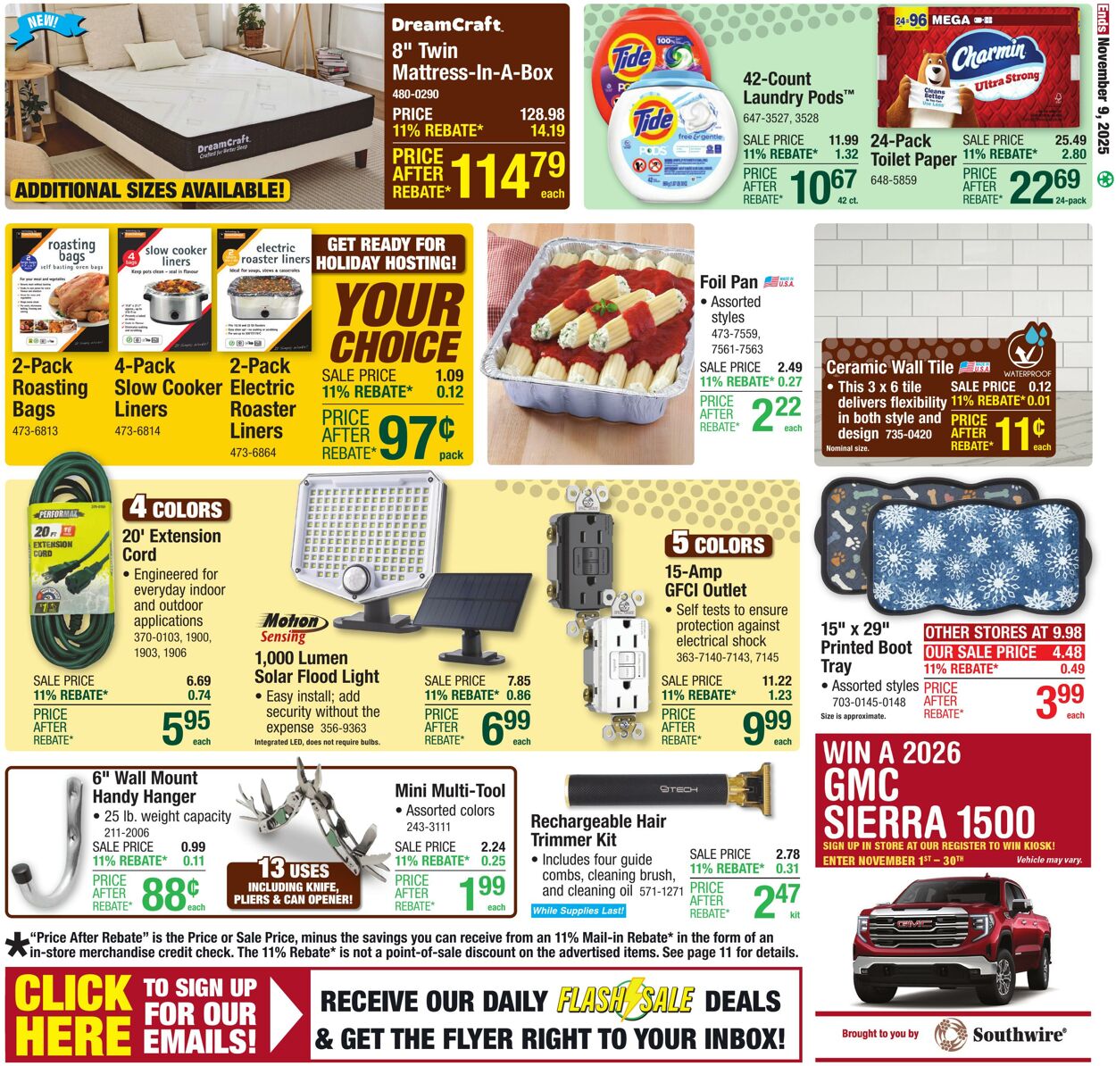Catalogue Menards from 10/29/2025