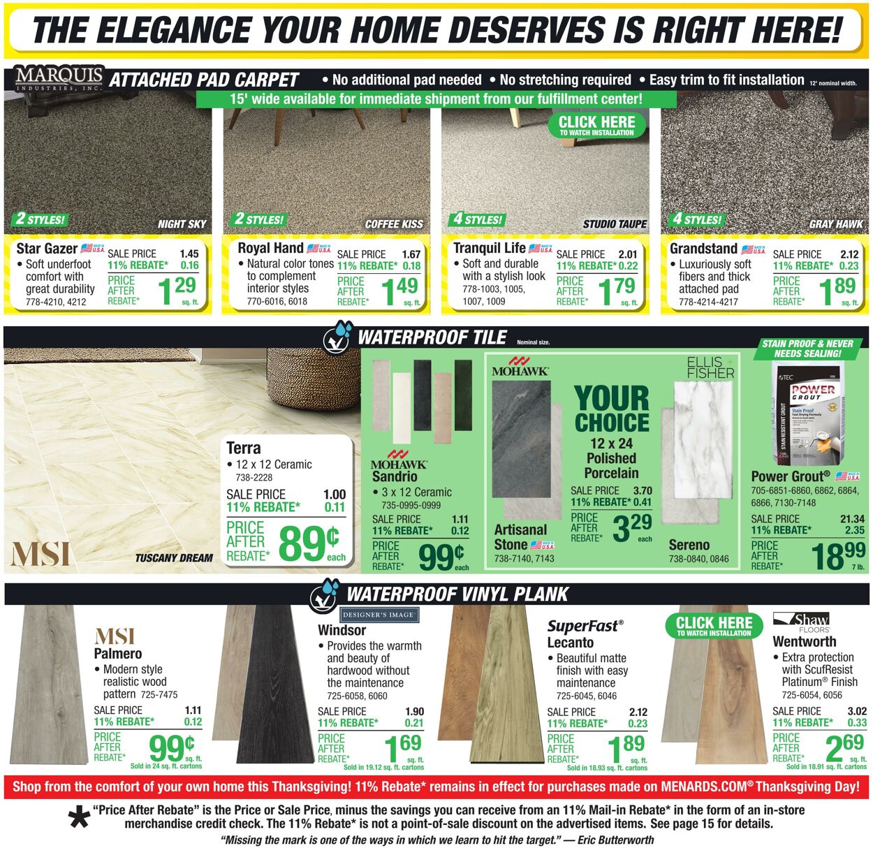 Catalogue Menards from 11/12/2025