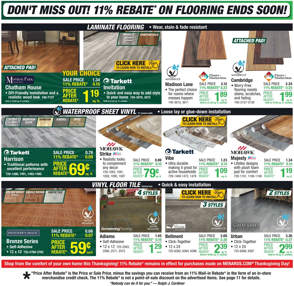 Catalogue Menards from 11/19/2025