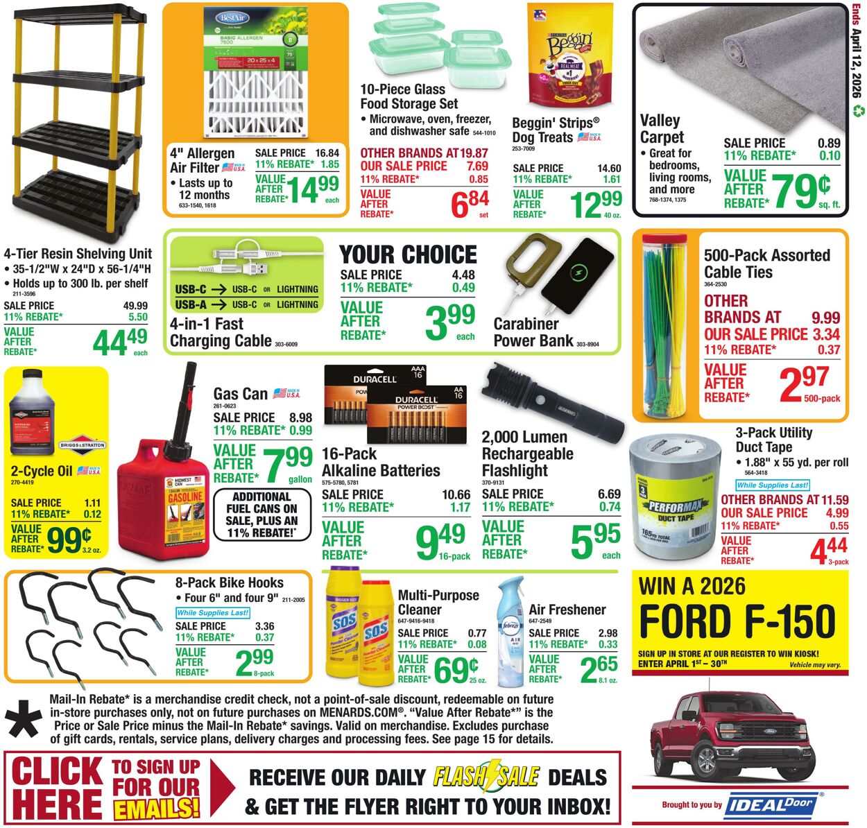 Catalogue Menards from 04/01/2026