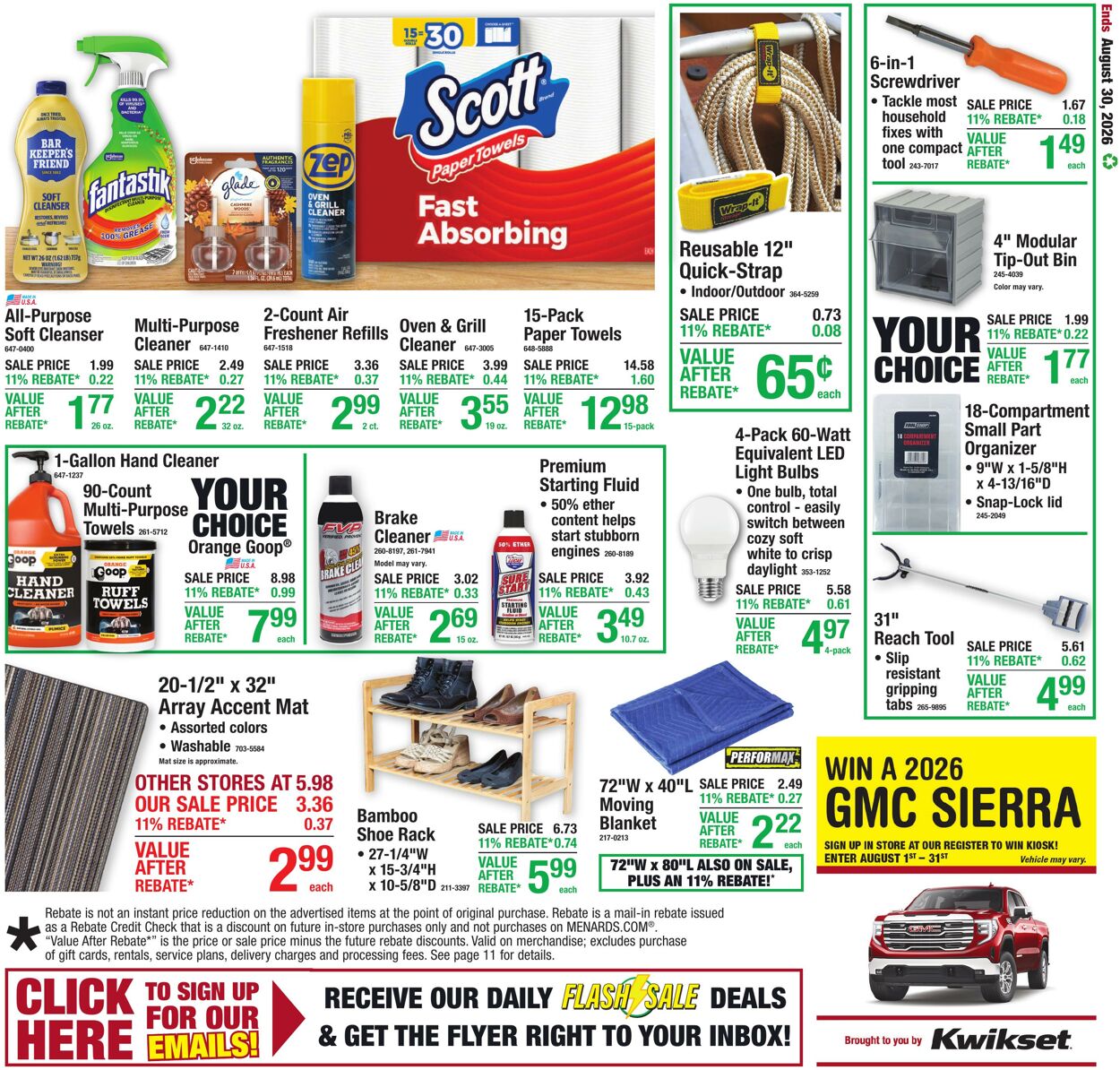 Catalogue Menards from 08/19/2026