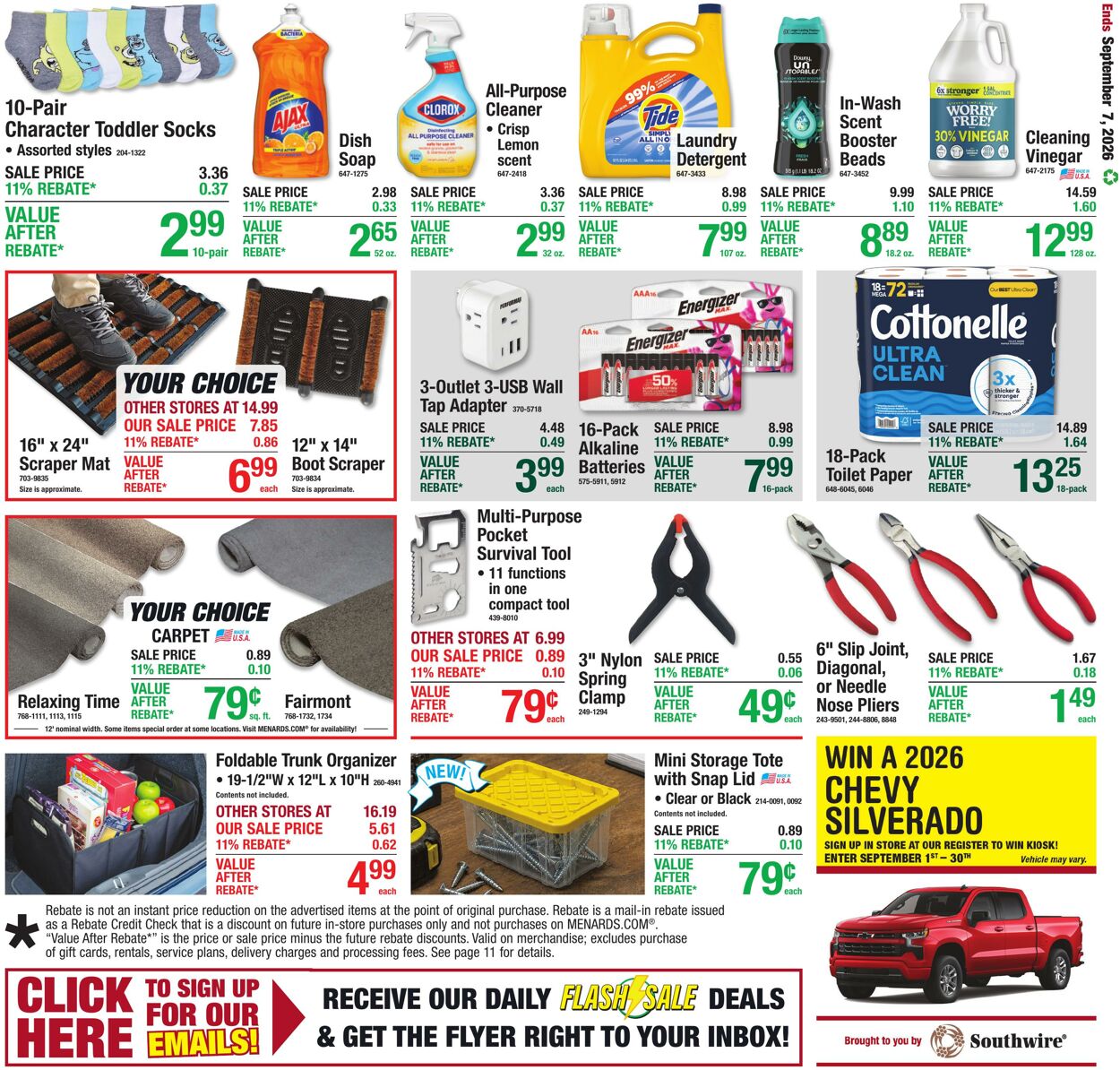Catalogue Menards from 08/26/2026