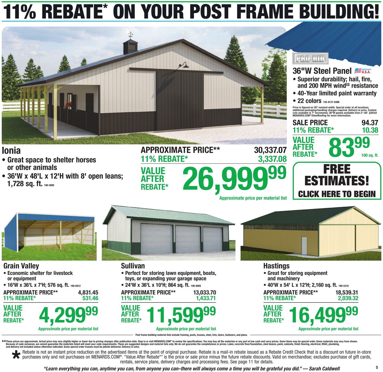 Catalogue Menards from 09/09/2026