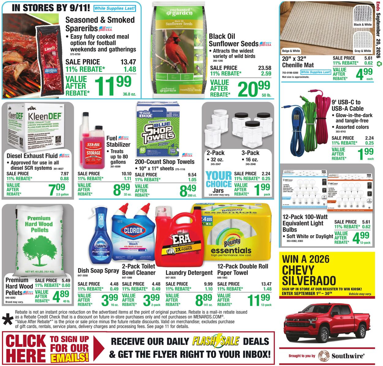 Catalogue Menards from 09/09/2026