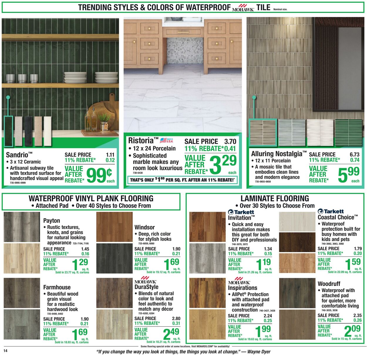 Catalogue Menards from 10/14/2026
