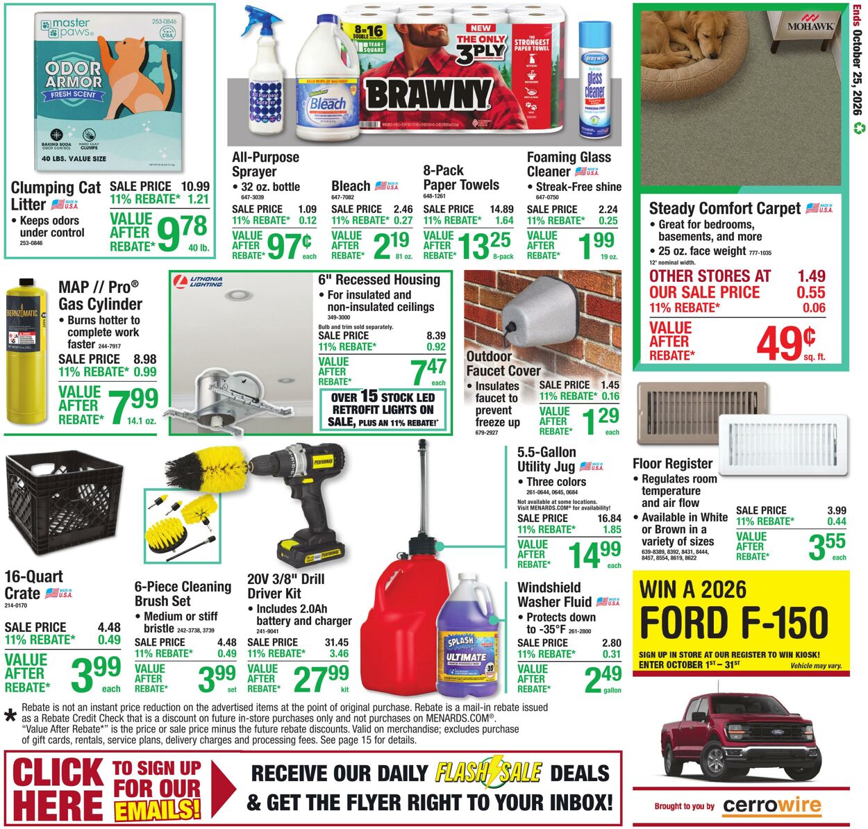 Catalogue Menards from 10/14/2026