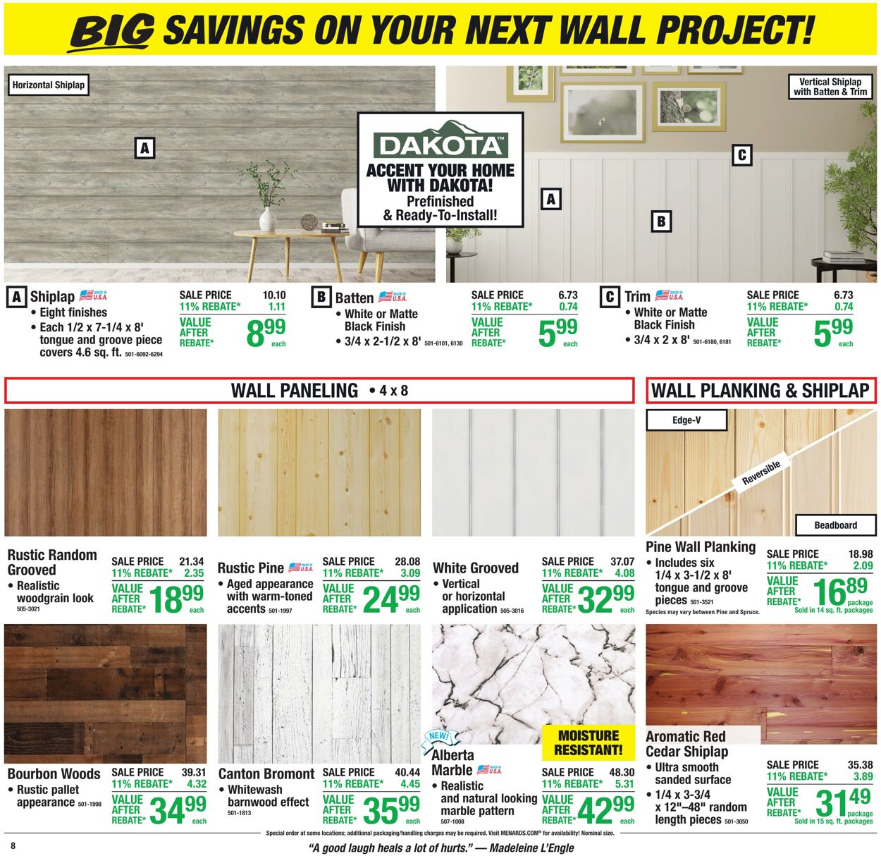 Catalogue Menards from 10/21/2026