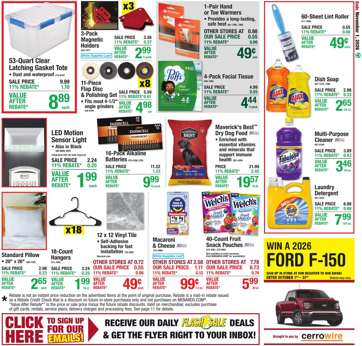Catalogue Menards from 10/21/2026