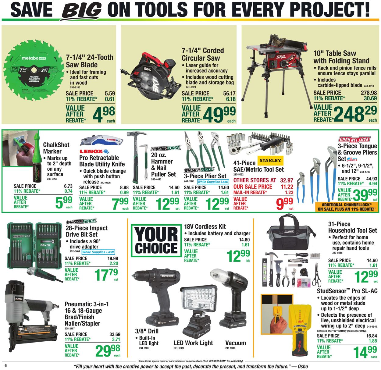 Catalogue Menards from 10/28/2026