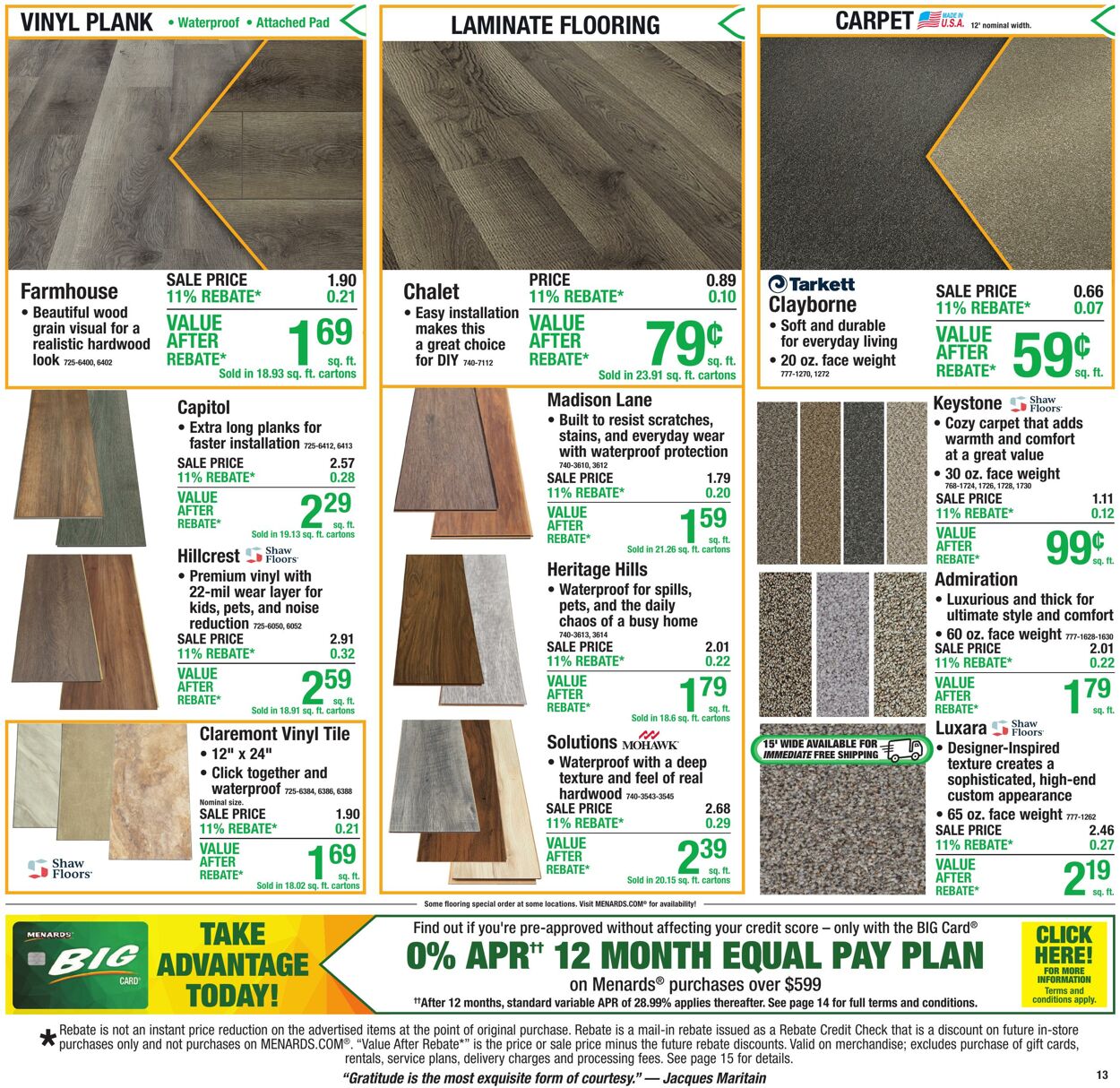 Catalogue Menards from 10/28/2026