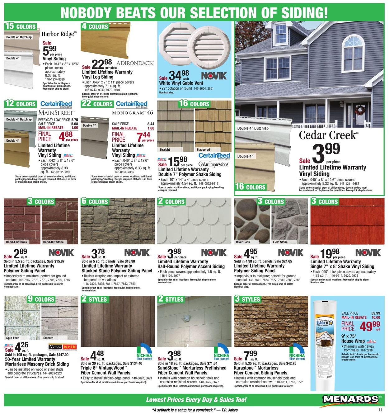 Catalogue Menards from 04/21/2019