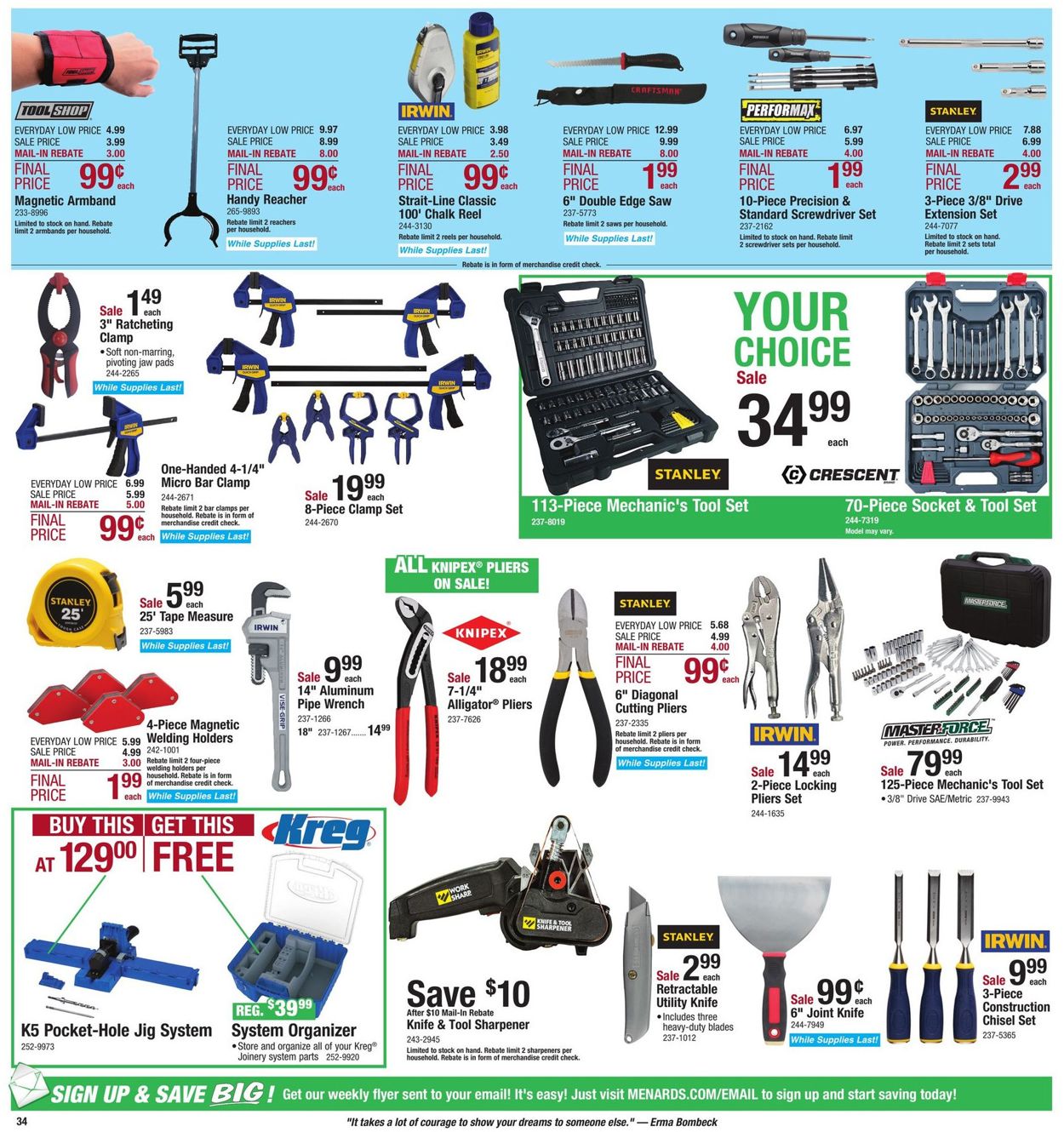 Catalogue Menards from 04/21/2019